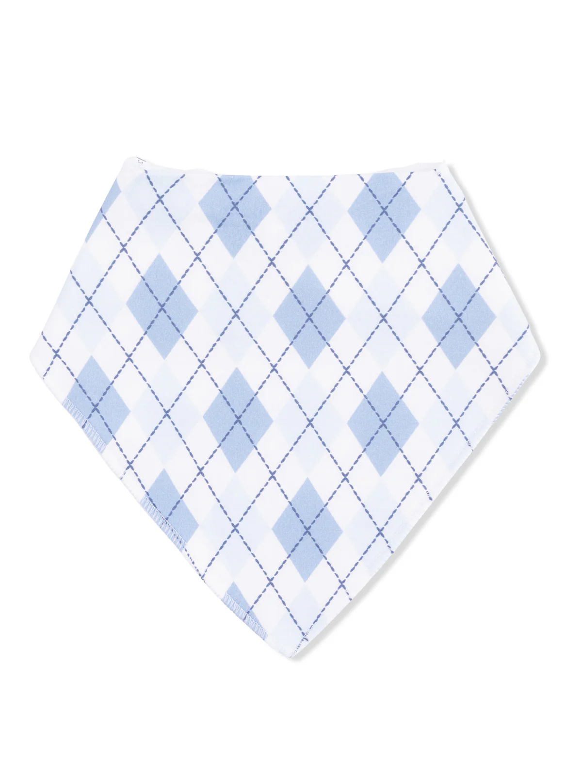Bandana Bib, Blue Argyle