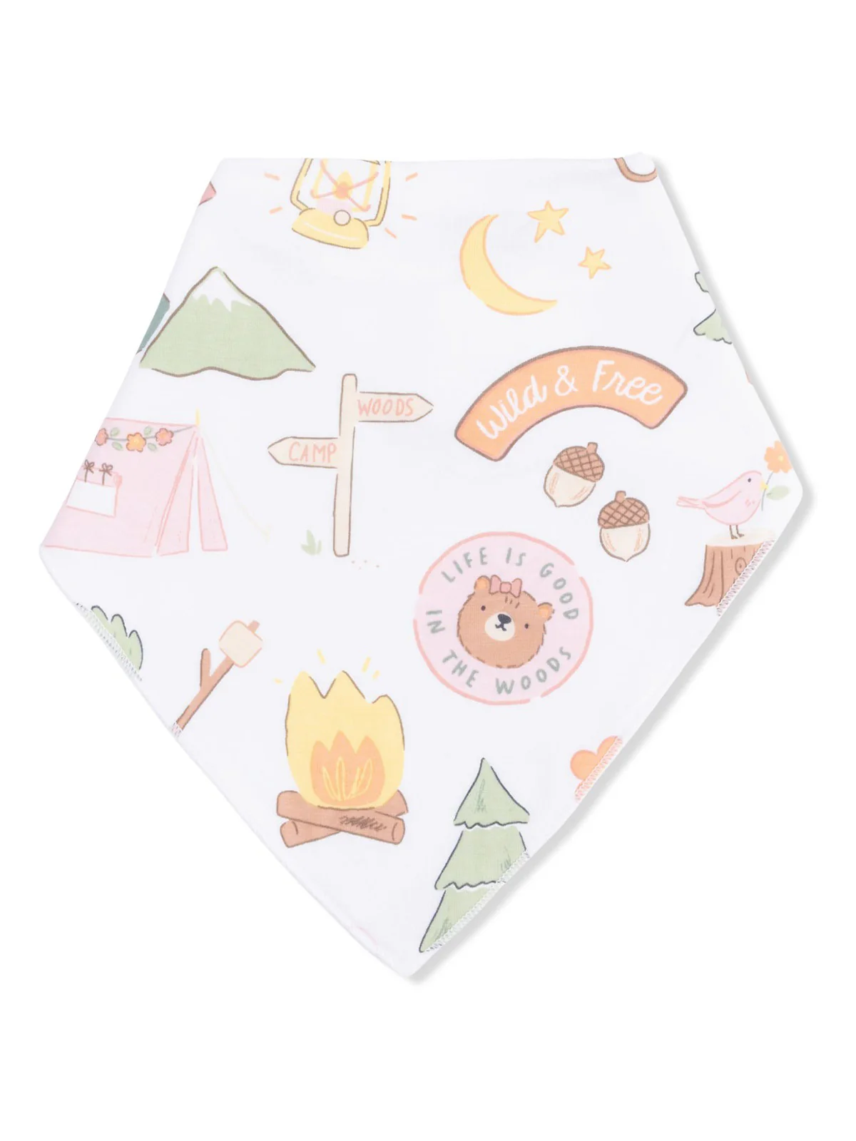 Bandana Bib, Camping Pink