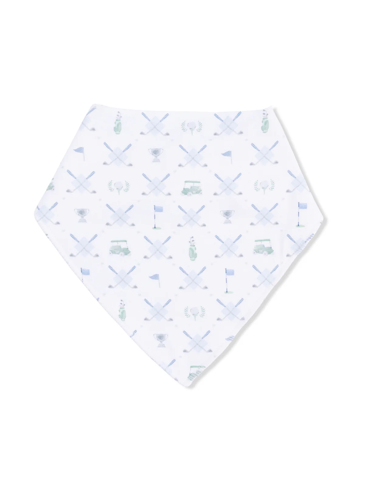 Bandana Bib, Golf Trellis Blue