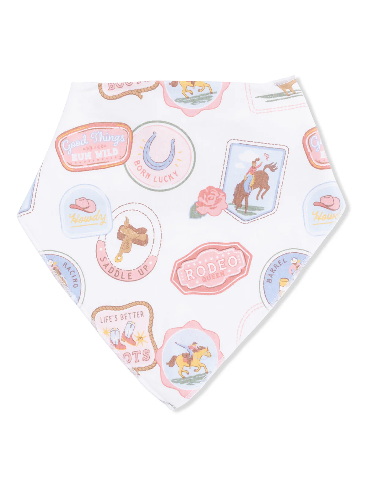 Bandana Bib, Rodeo Patches Pink