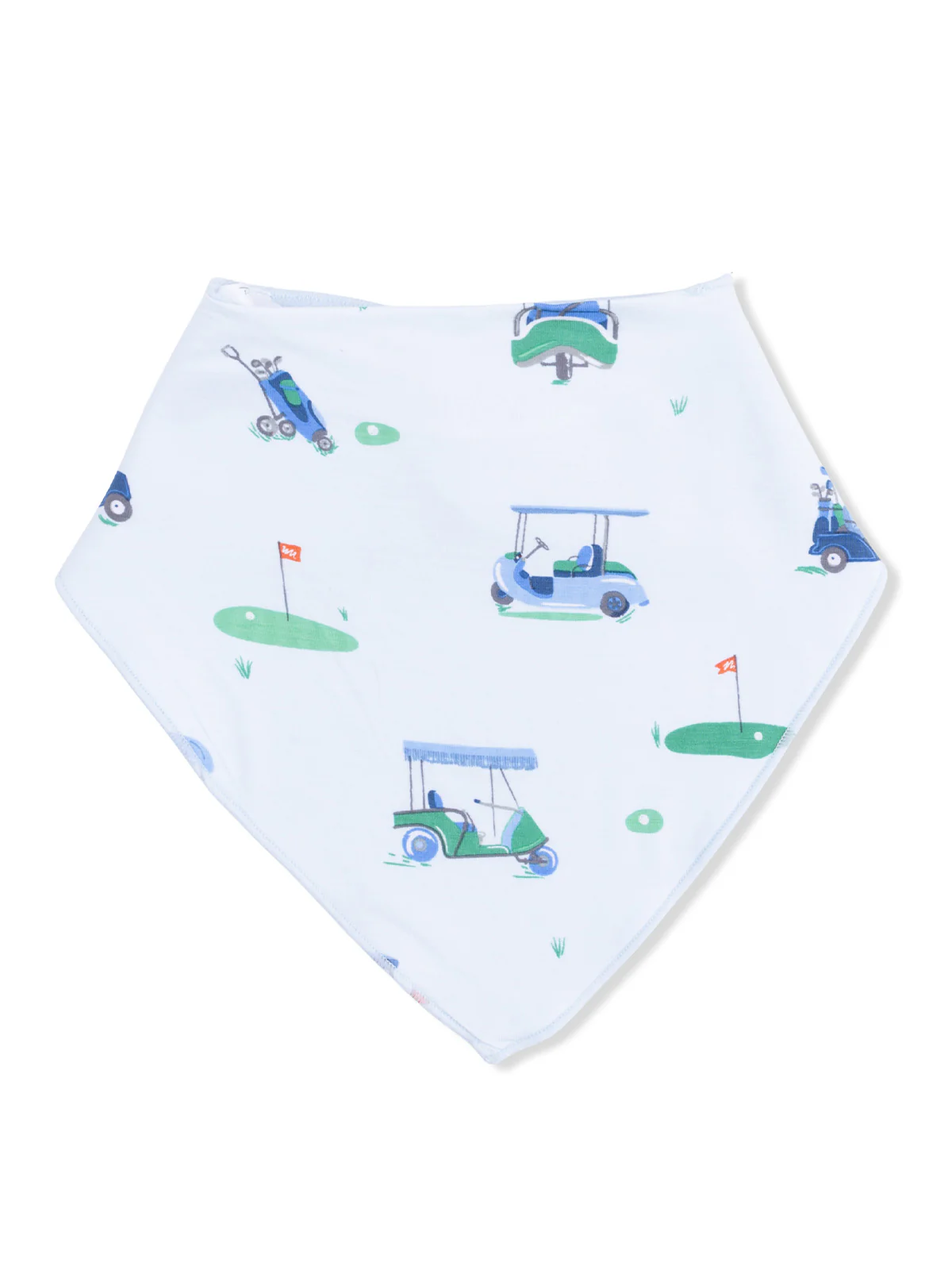 Bandana Bib, Vintage Golf Carts Blue