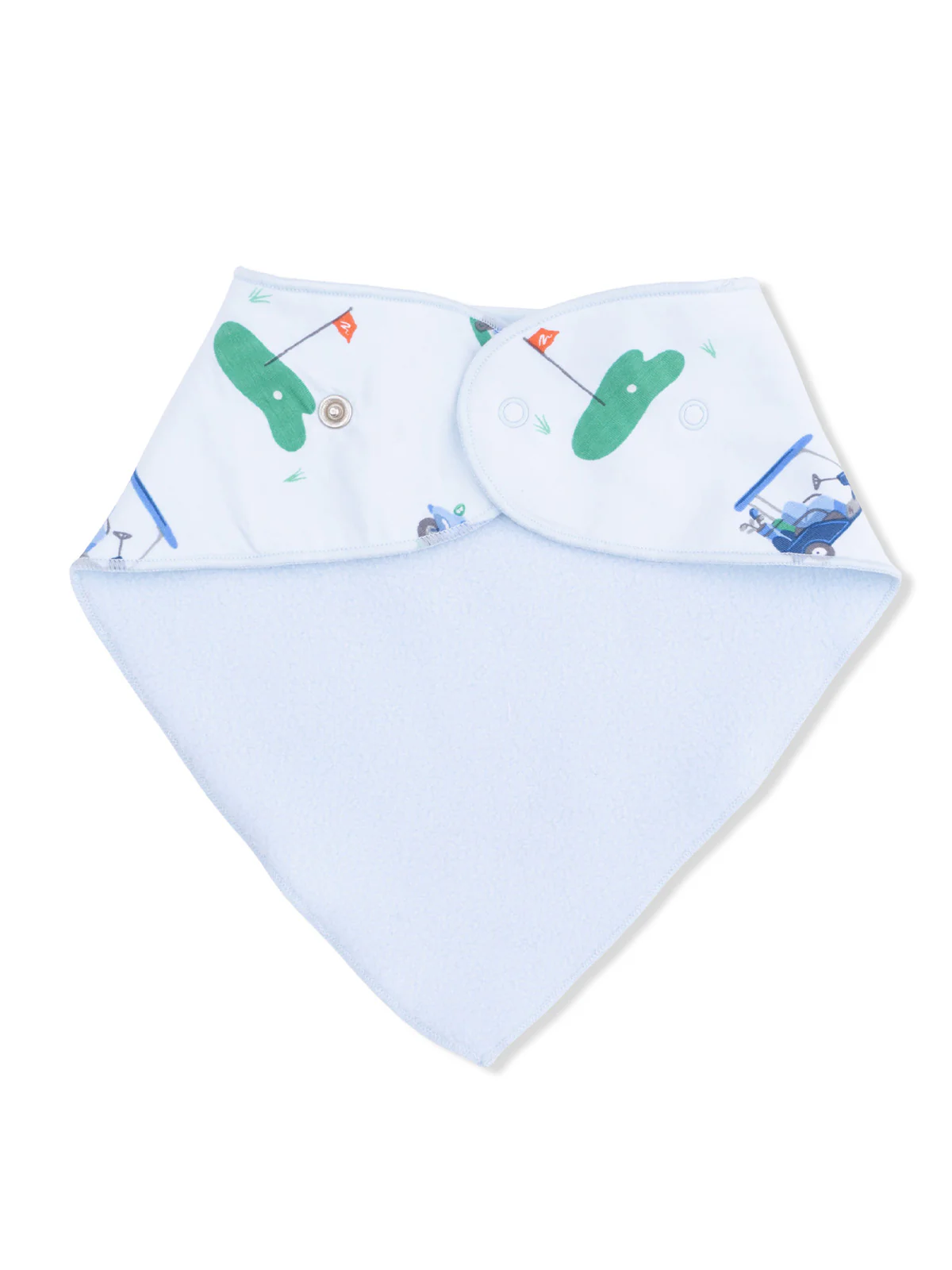 Bandana Bib, Vintage Golf Carts Blue - Image 2
