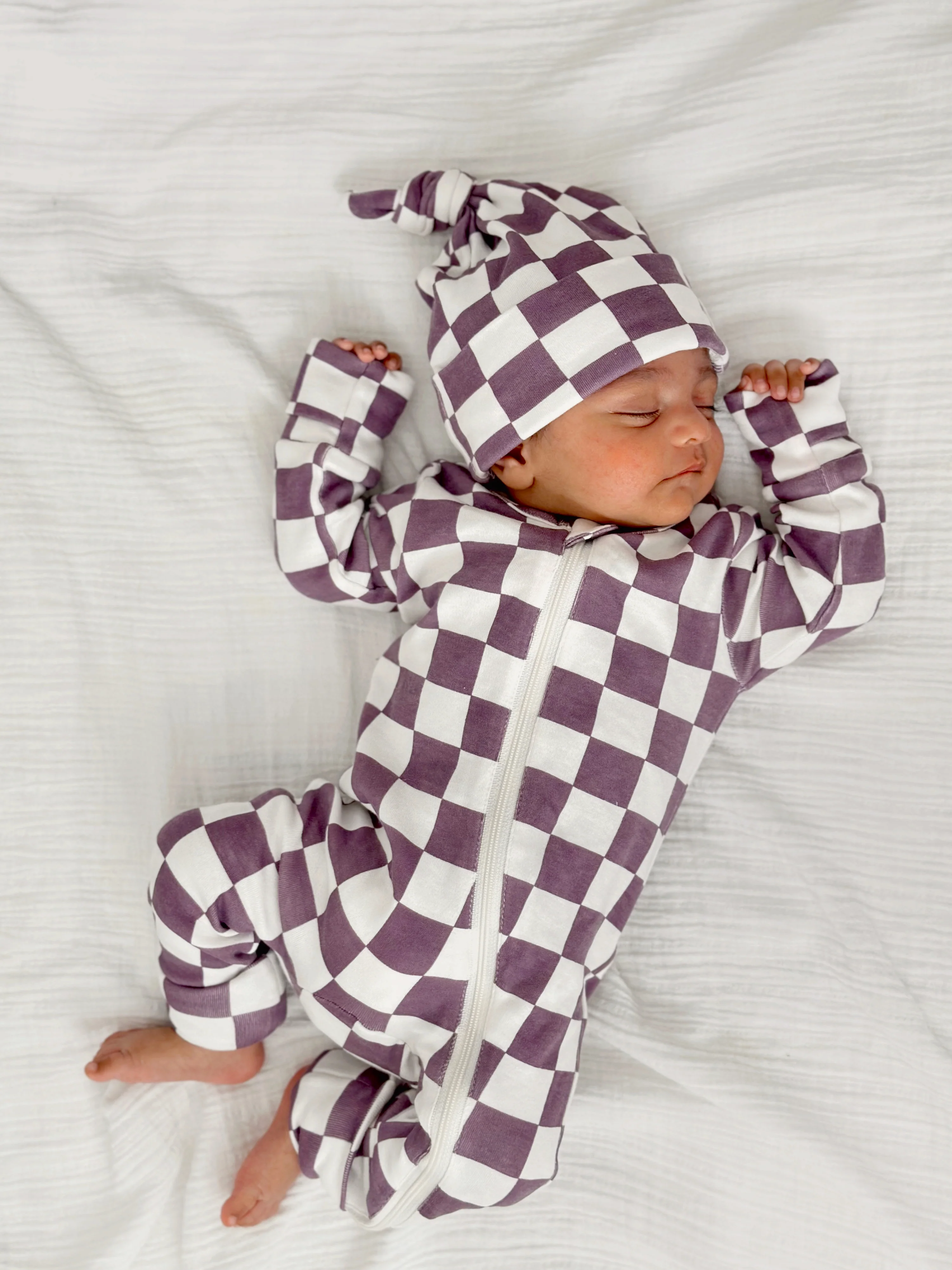 Berry Cheesecake Checkerboard / Organic Beanie - Image 3