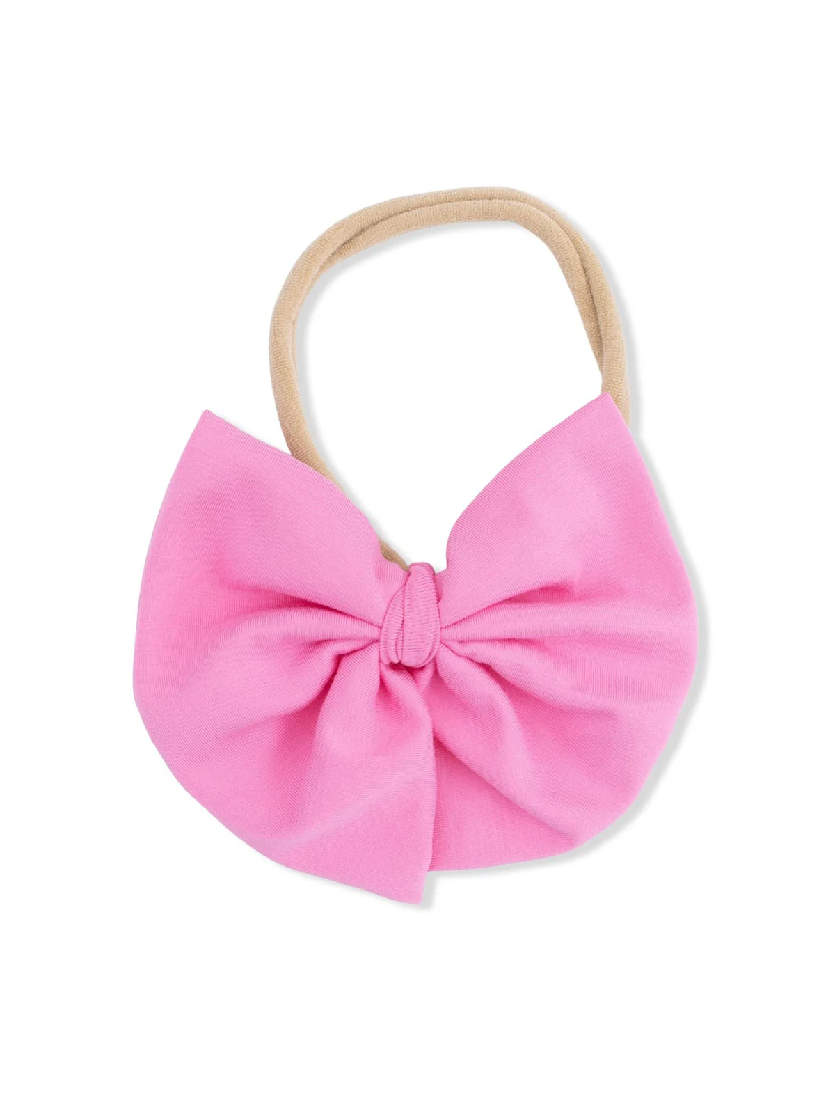 Big Bow on Soft Headband, Pink Drink