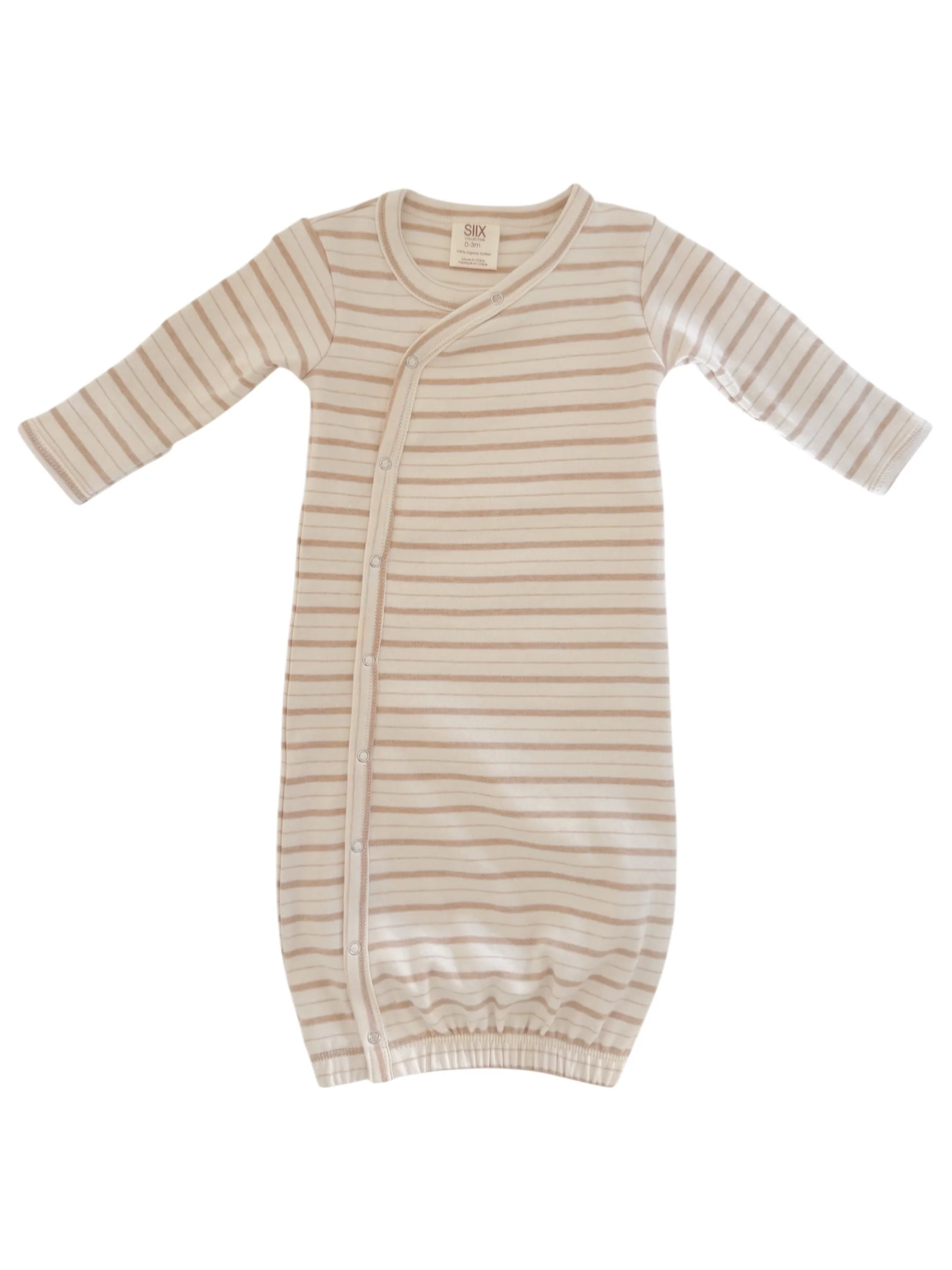 Biscuit Mixed Stripe / Organic Gown - Image 2