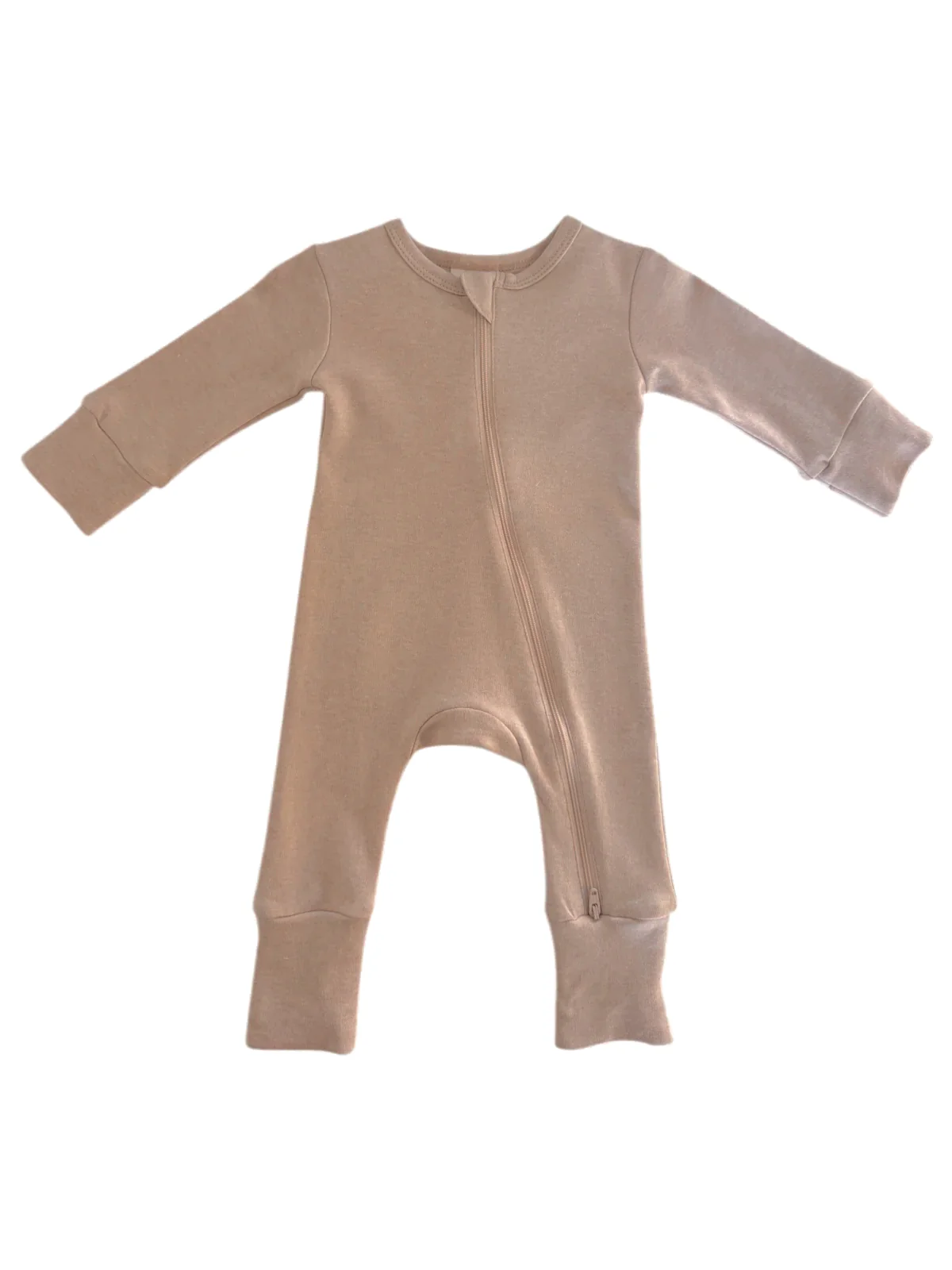 Biscuit / Organic 2-Way Zip Romper - Image 3