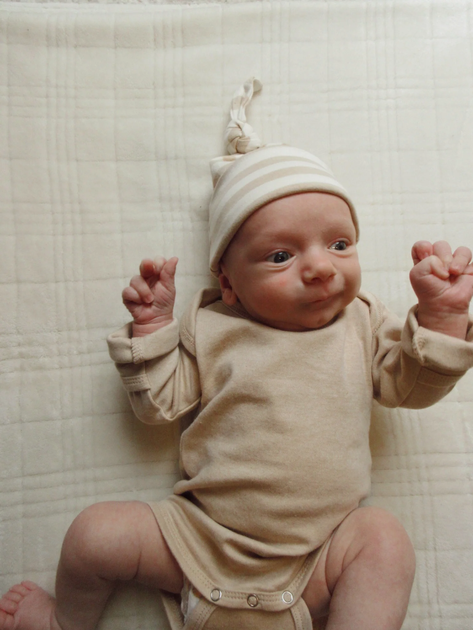 Biscuit / Organic Long Sleeve Bodysuit
