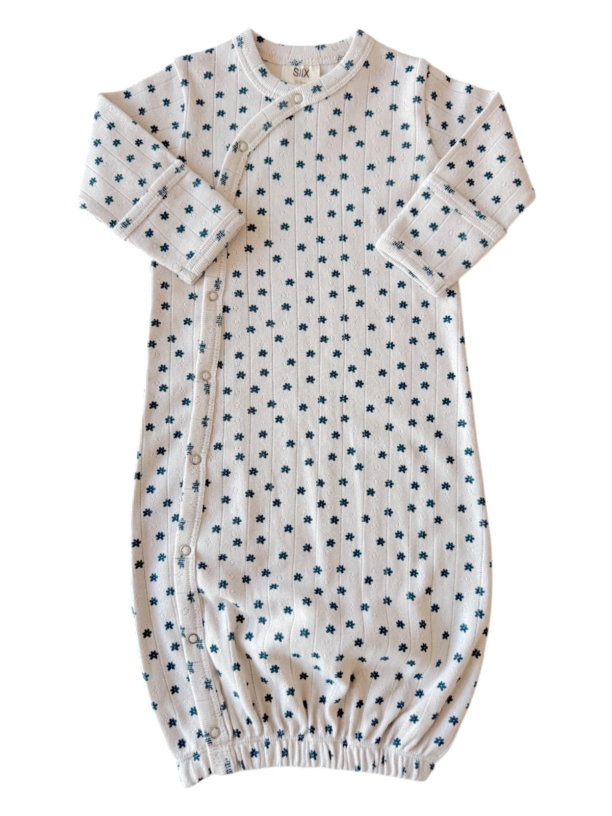 Blue Flower / Organic Pointelle Gown