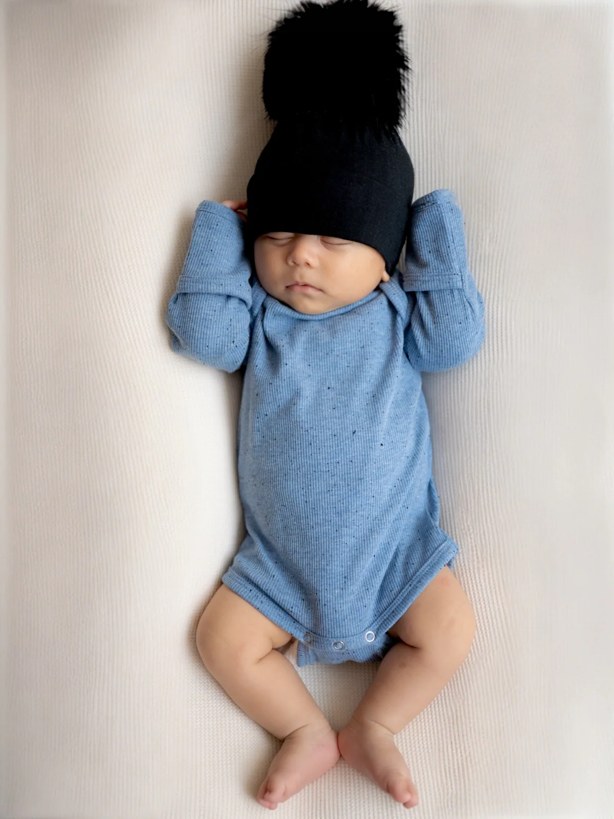 Blue Speckle / Long Sleeve Bodysuit