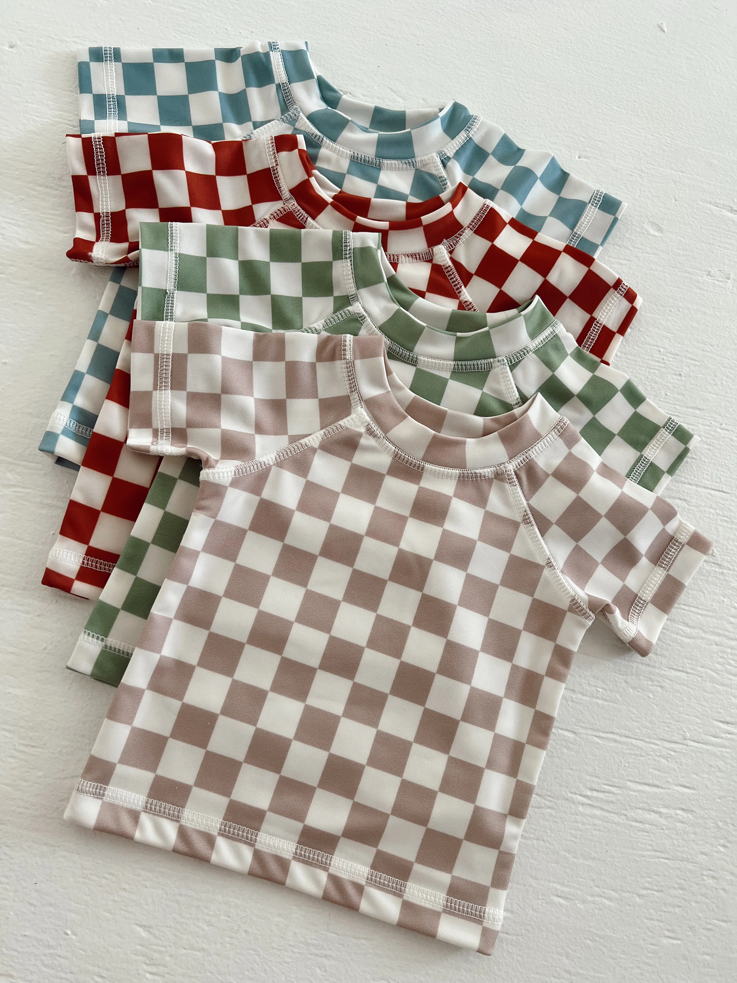 Blueberry Muffin Checkerboard / Cabana Rashguard / UPF 50+ - Image 2