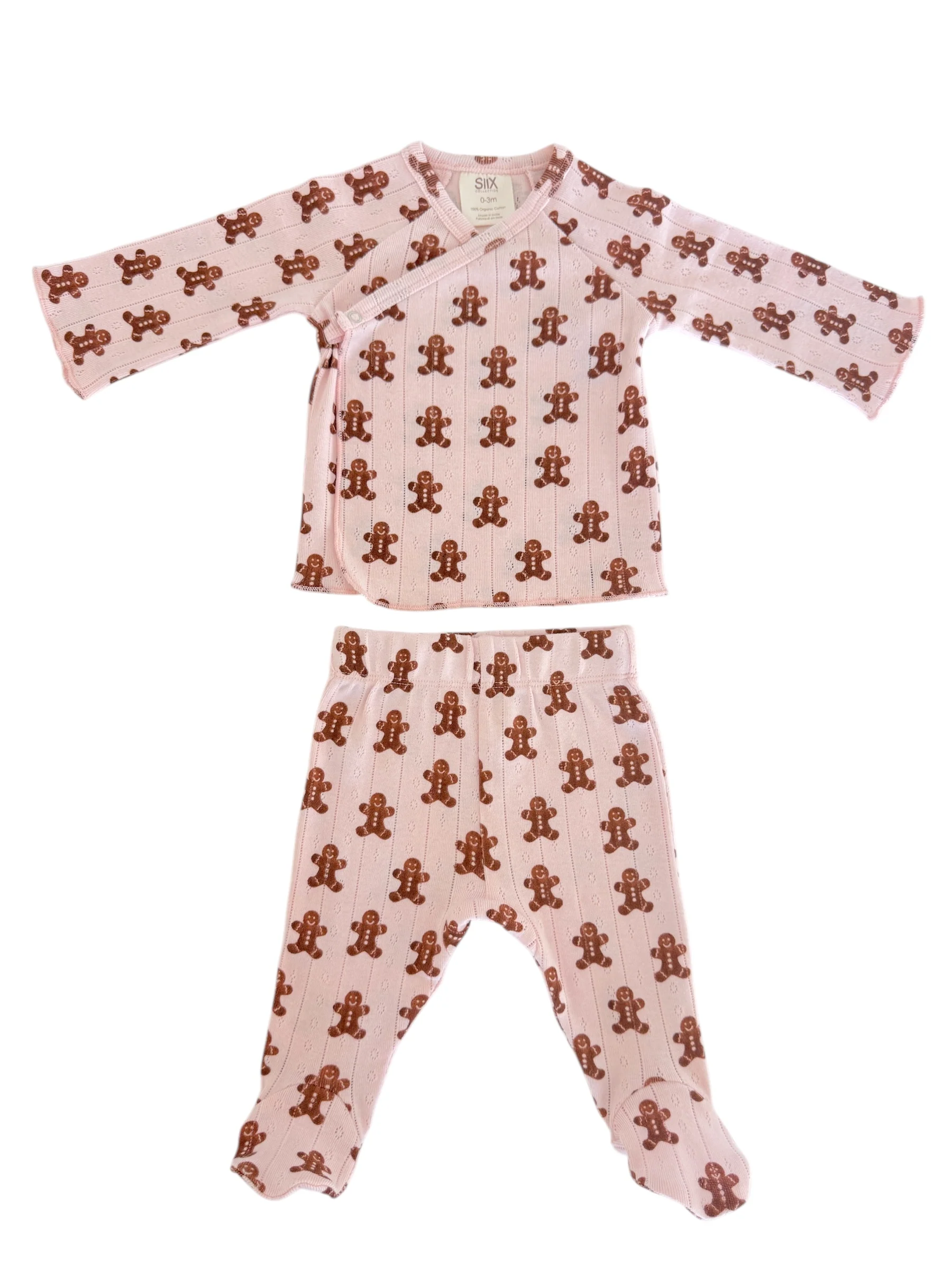 Blush Gingerbread / Organic Pointelle Newborn Set - Image 2