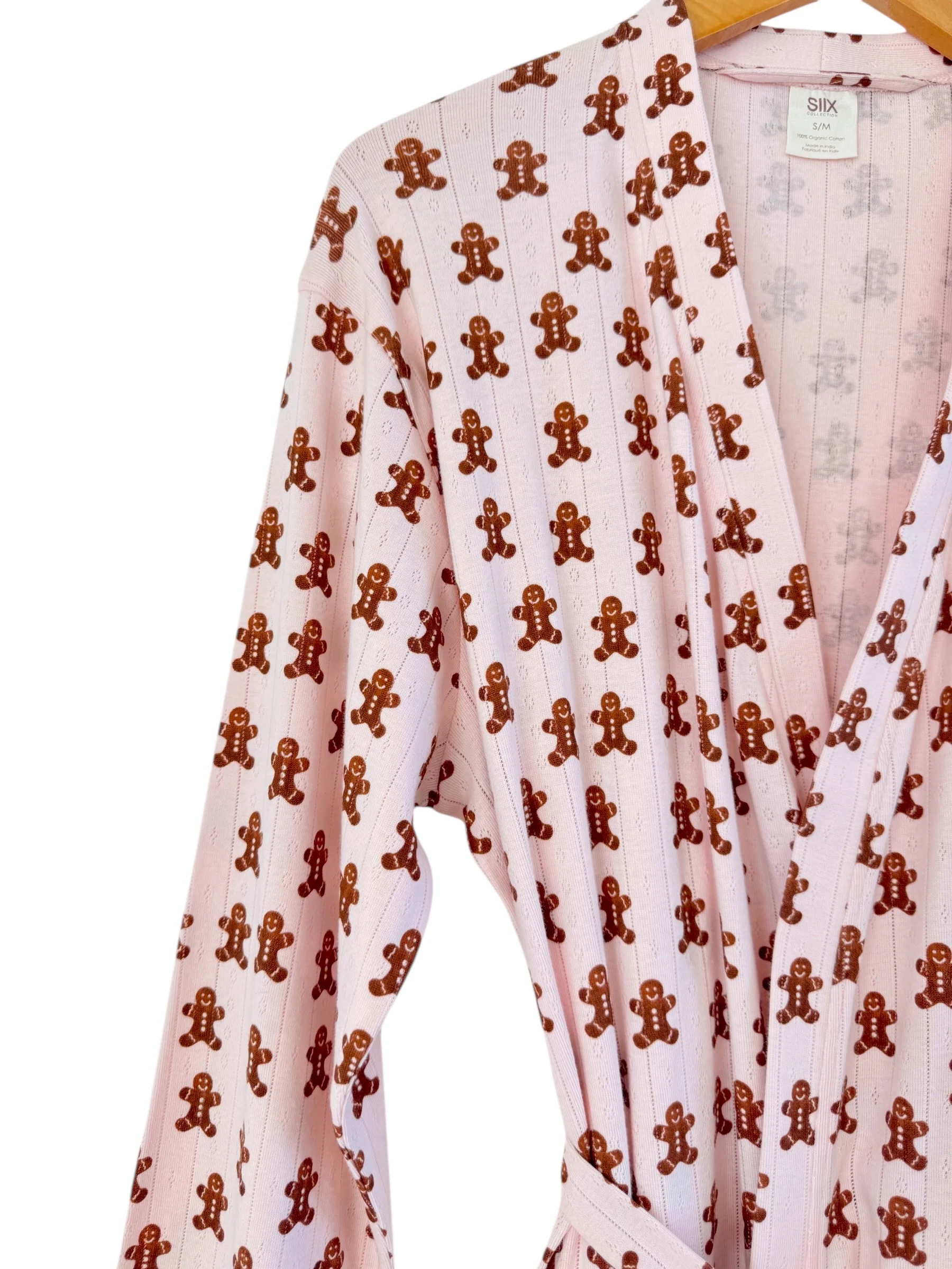 Blush Gingerbread / Organic Pointelle Women's Robe - Image 2
