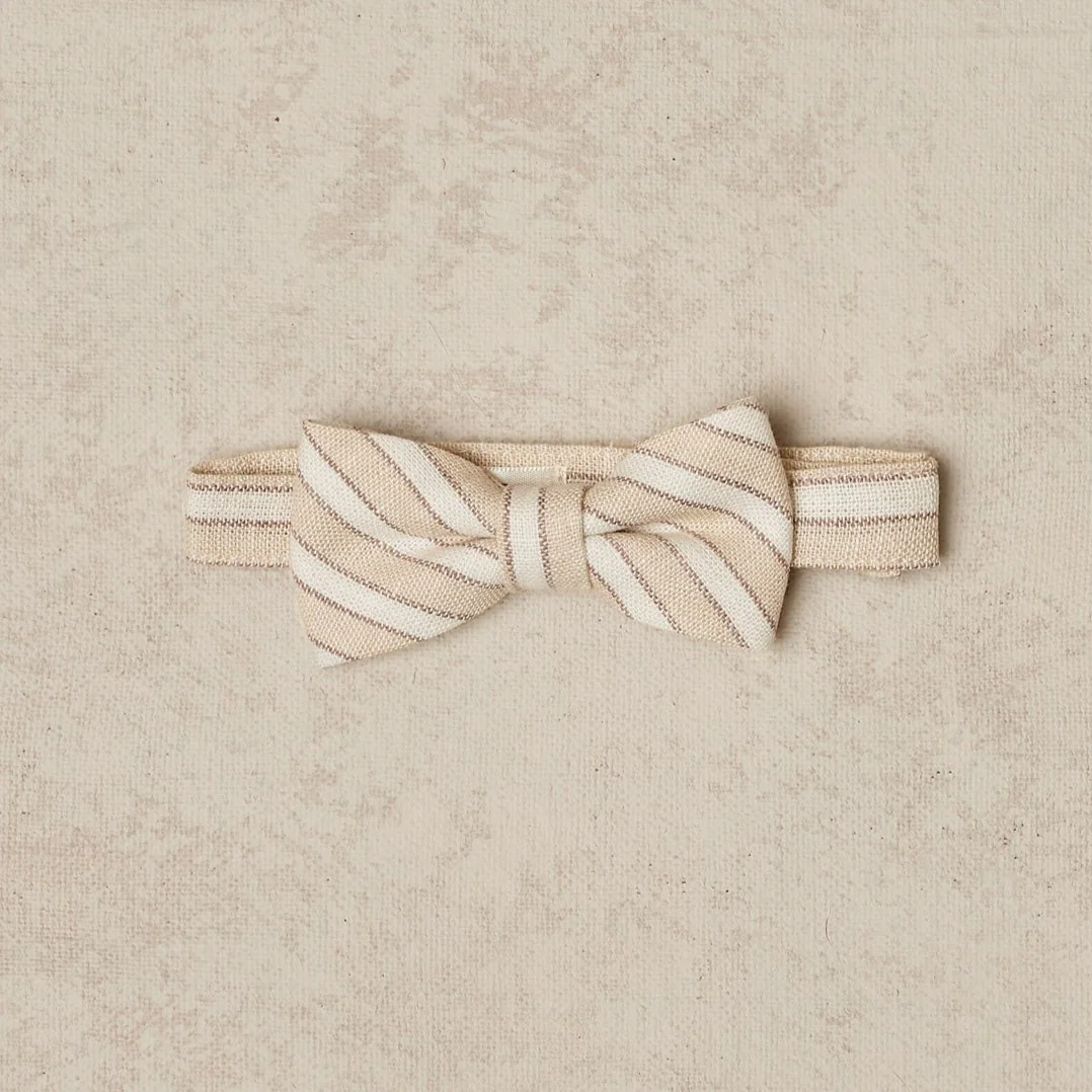 Bow Tie, Ecru/Cafe Stripe