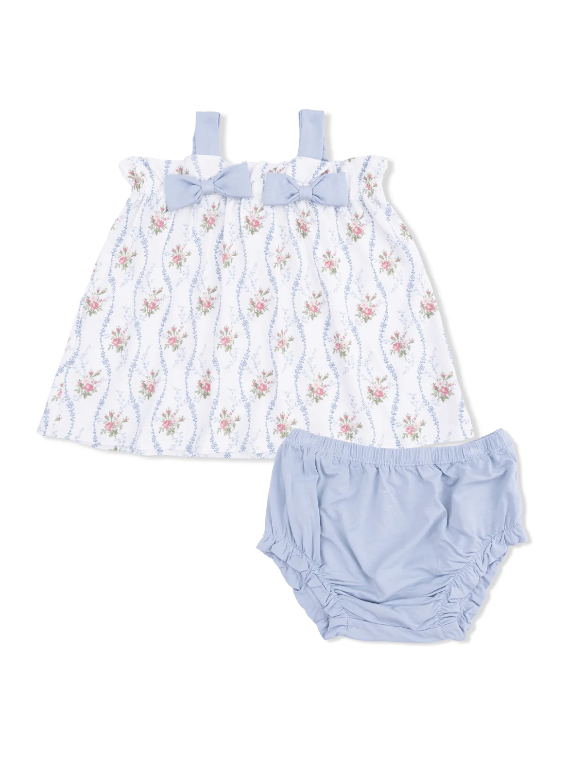 Bow Top & Ruffle Leg Bloomer, Heirloom Rose Stripe