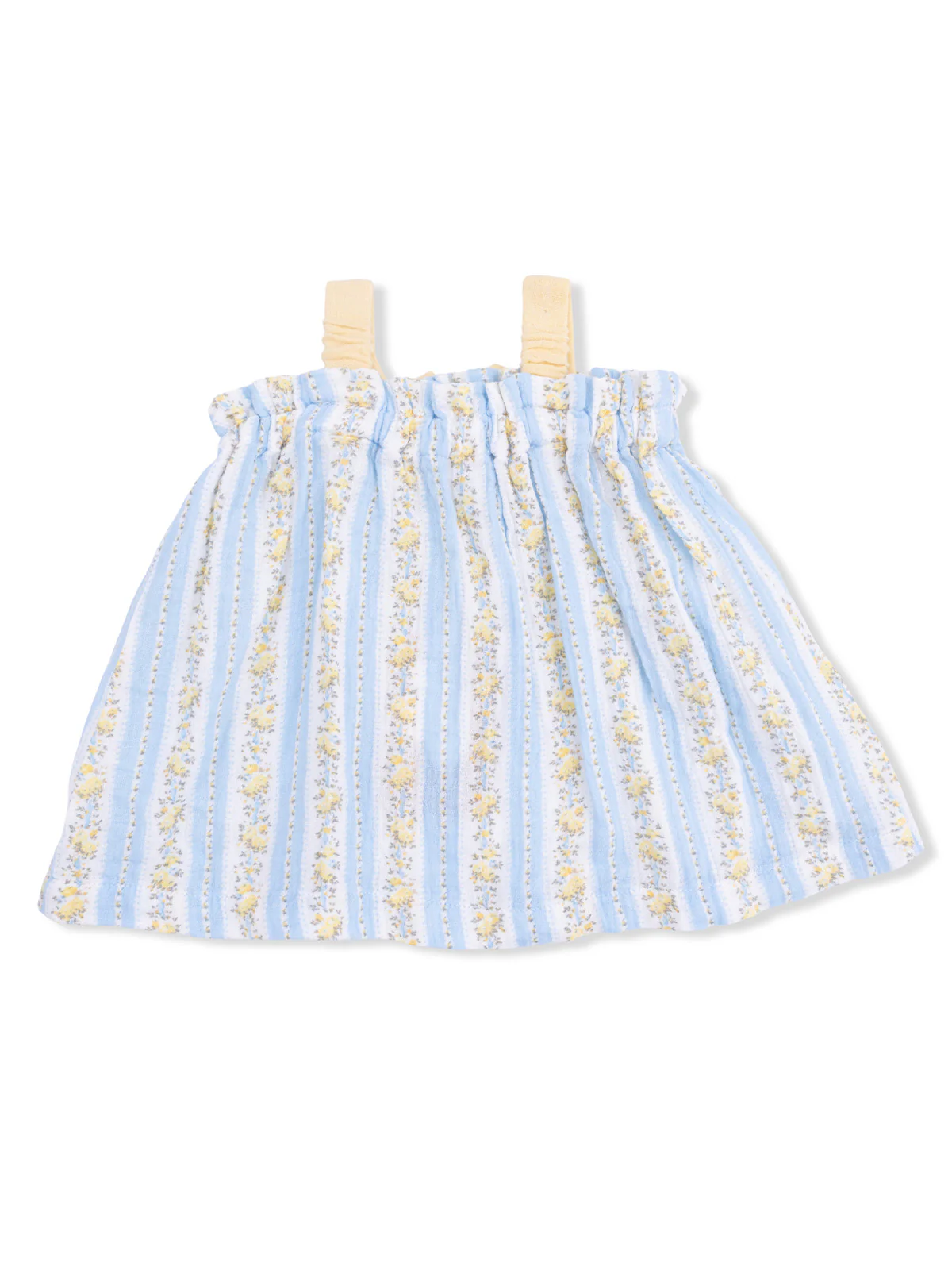 Bow Top & Ruffle Leg Bloomer, Odalys Floral Stripe - Image 3