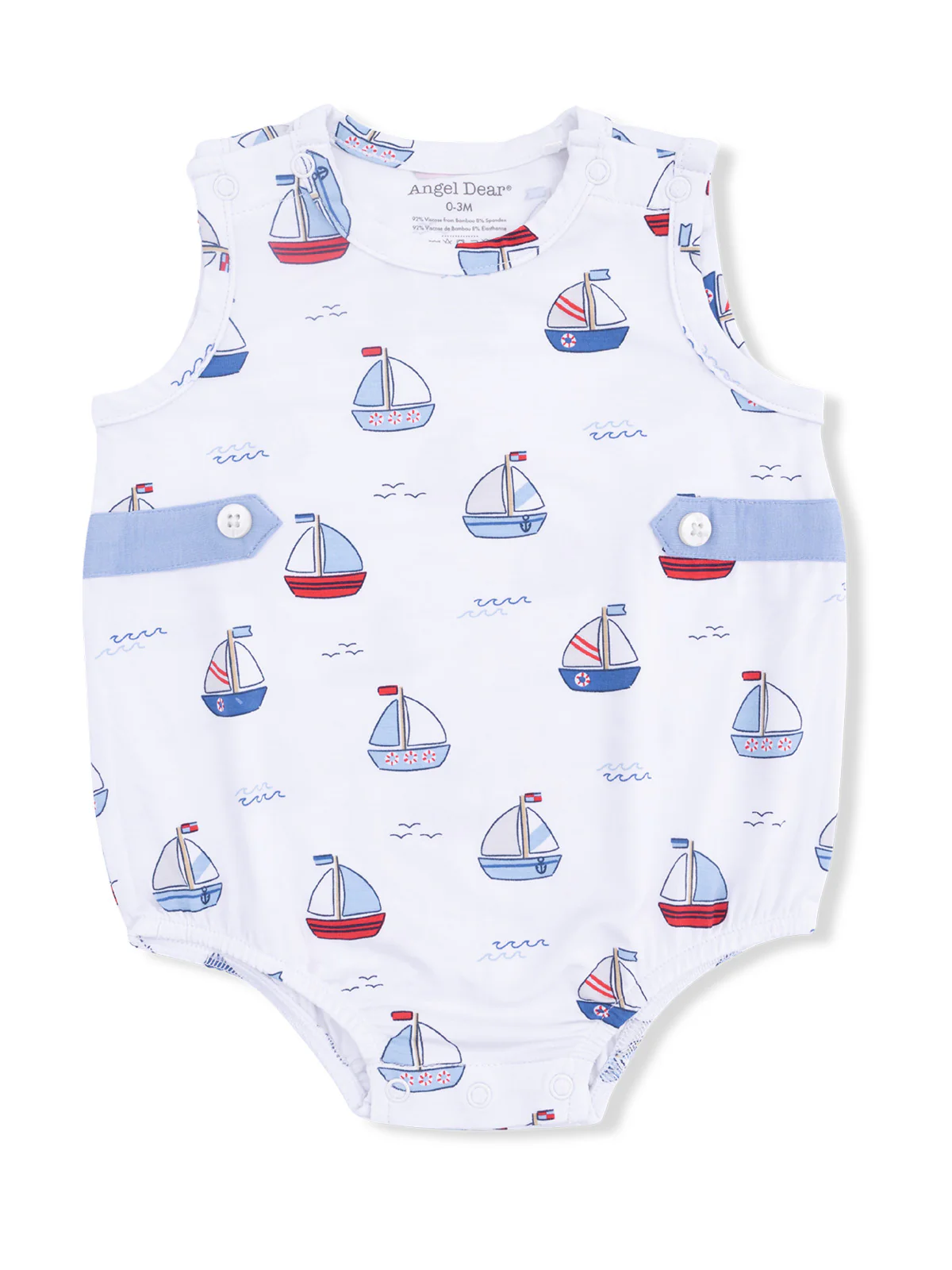 Bubble Sunsuit, Bubbly Sailboats Blue