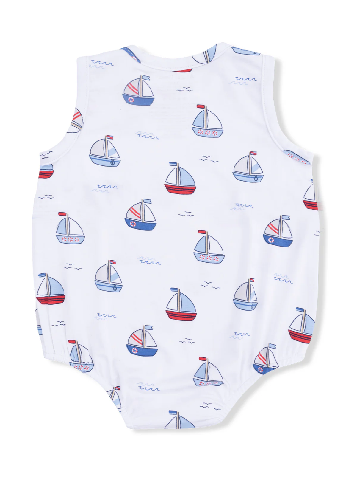 Bubble Sunsuit, Bubbly Sailboats Blue - Image 2