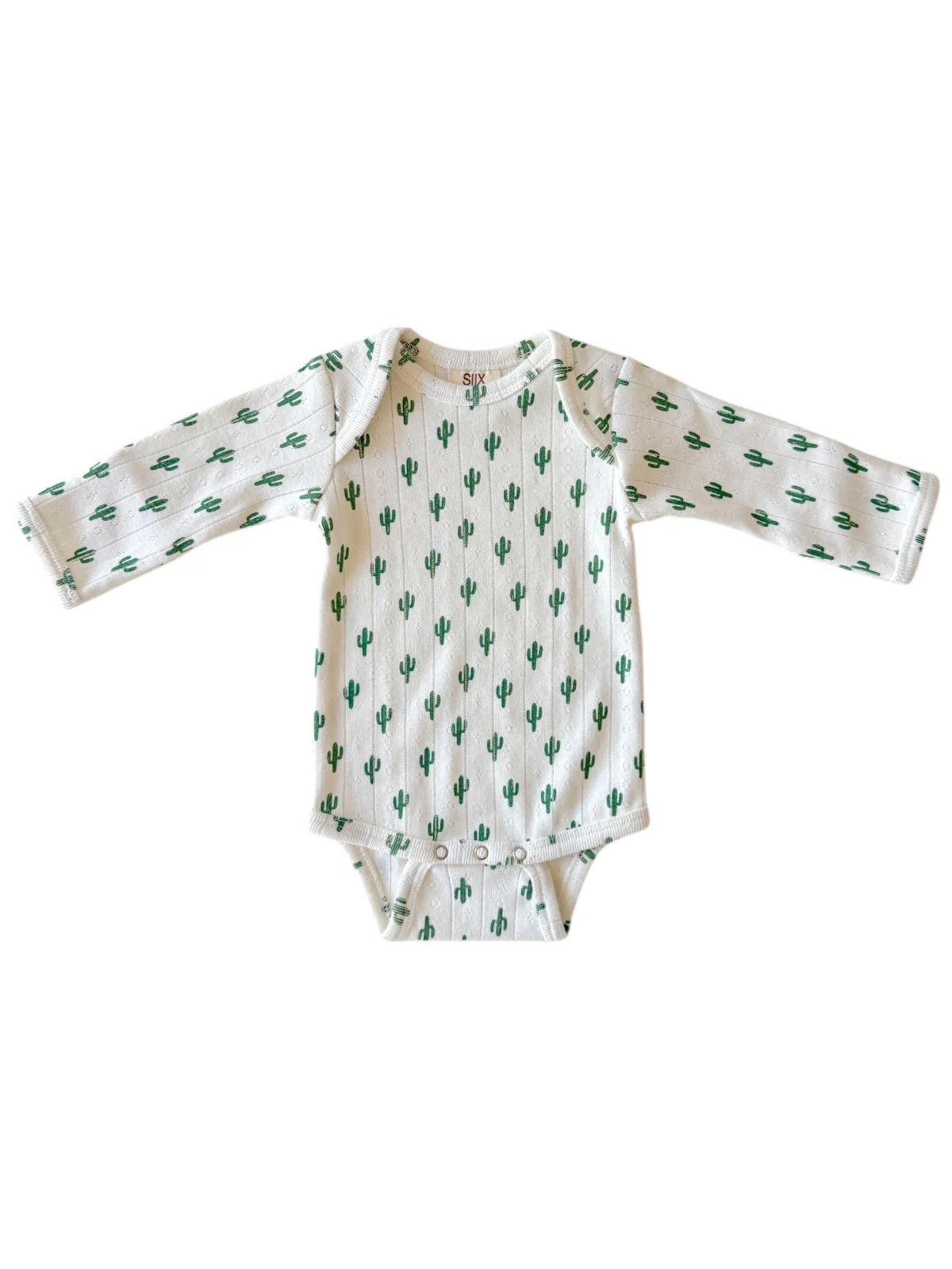 Cactus / Organic Pointelle Long Sleeve Bodysuit - Image 2