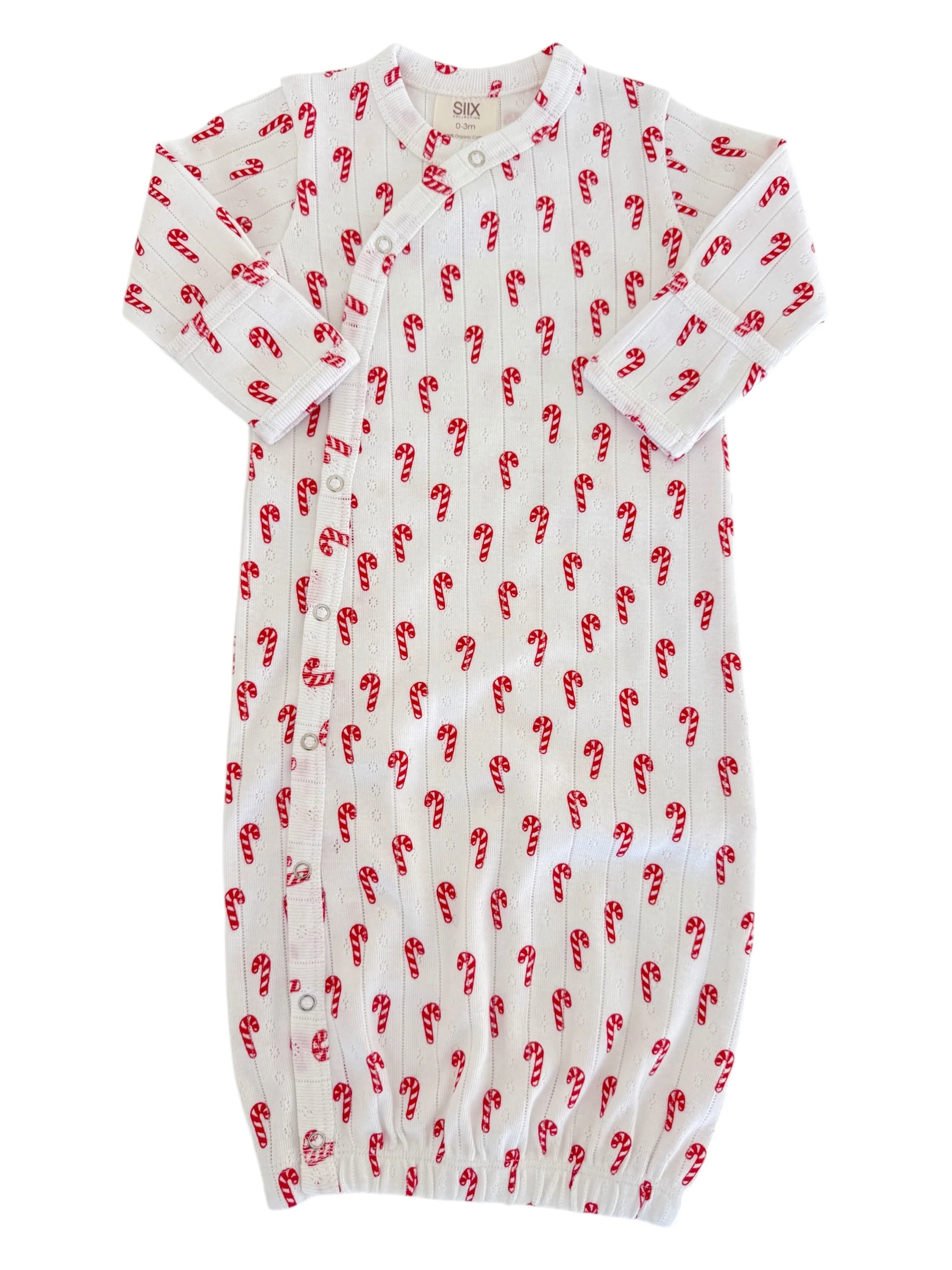 Candy Cane / Organic Pointelle Gown