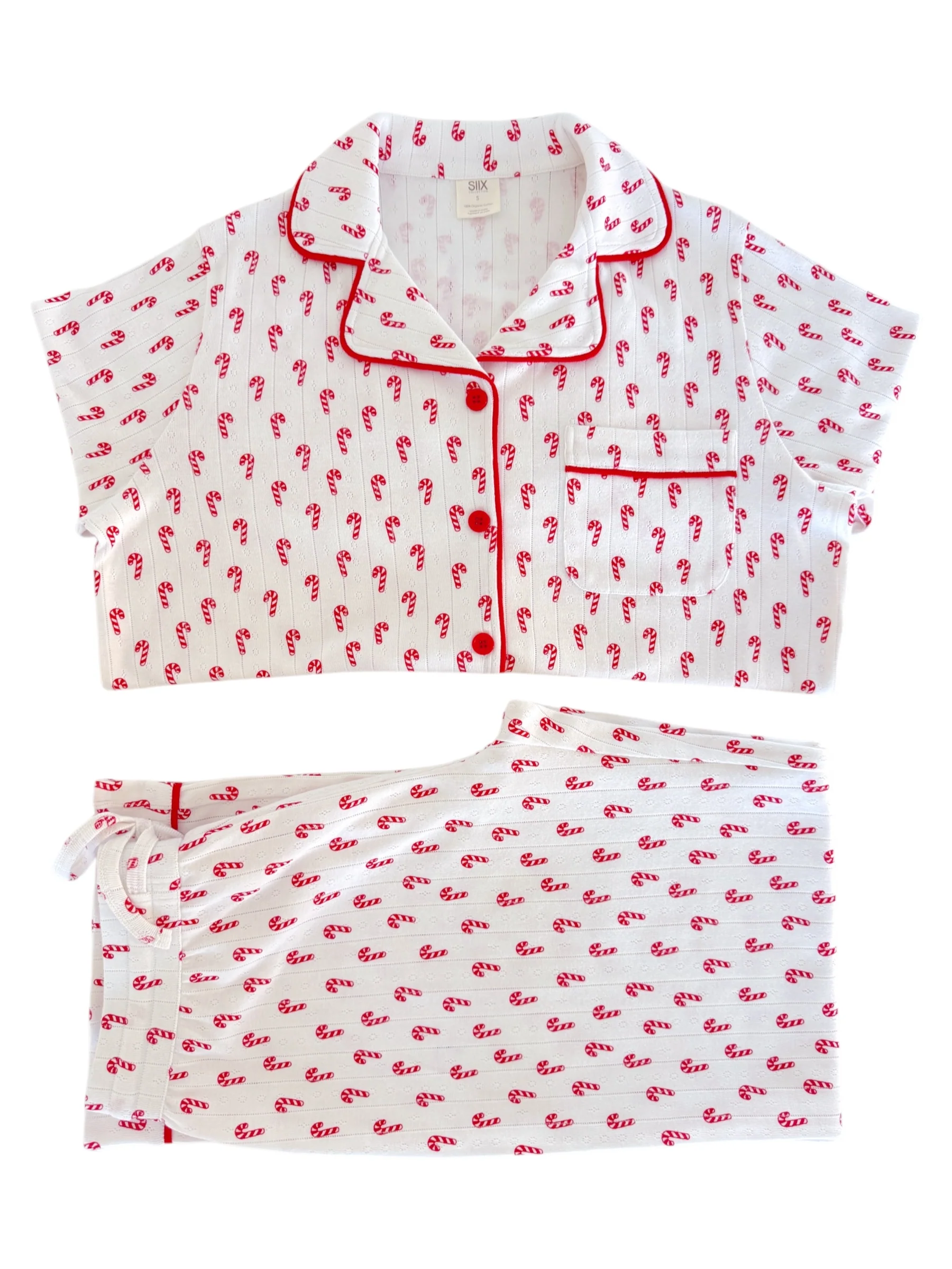 Candy Cane / Organic Pointelle Women's Lounge Set