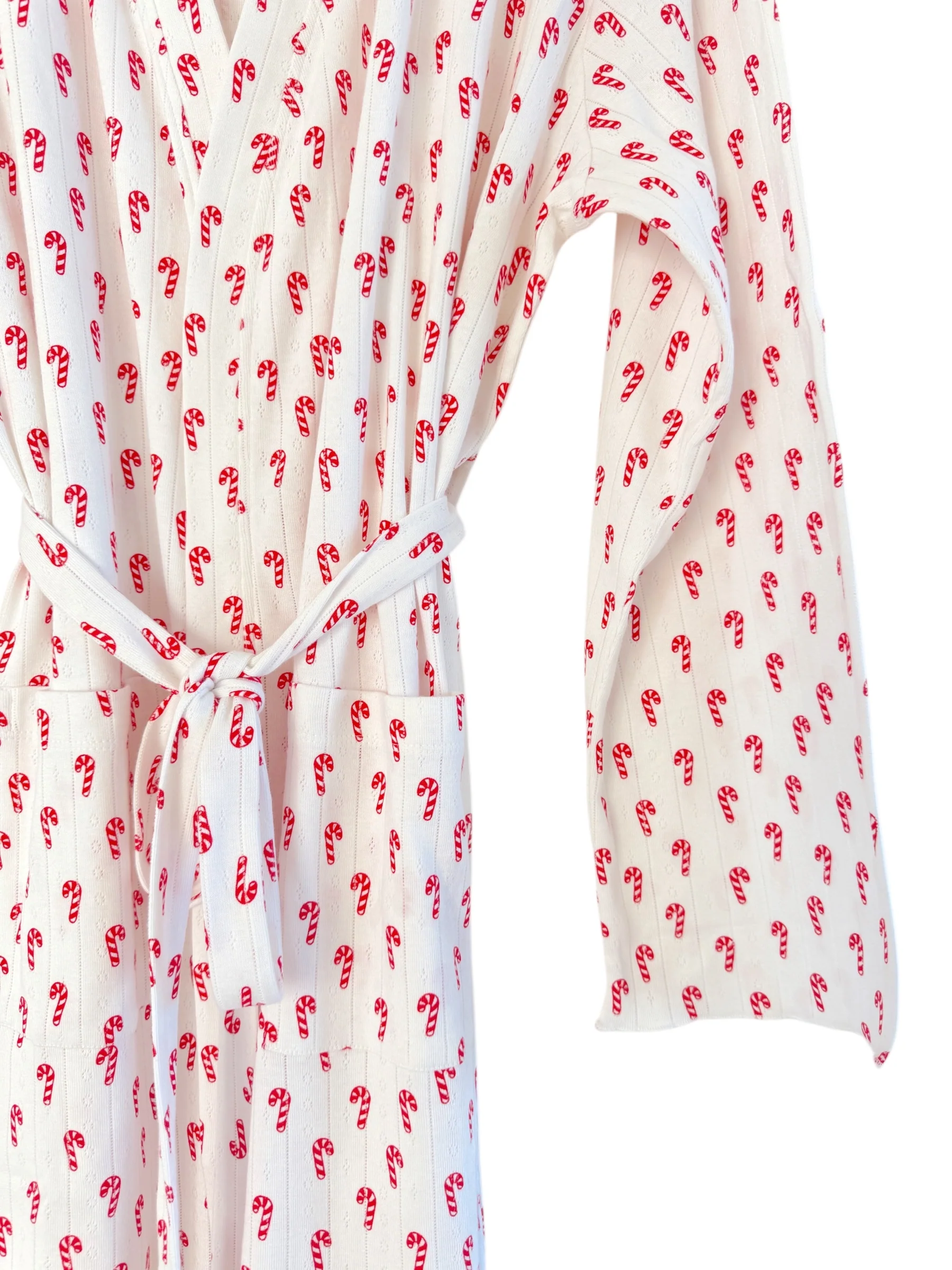 Candy Cane / Organic Pointelle Women's Robe - Image 2