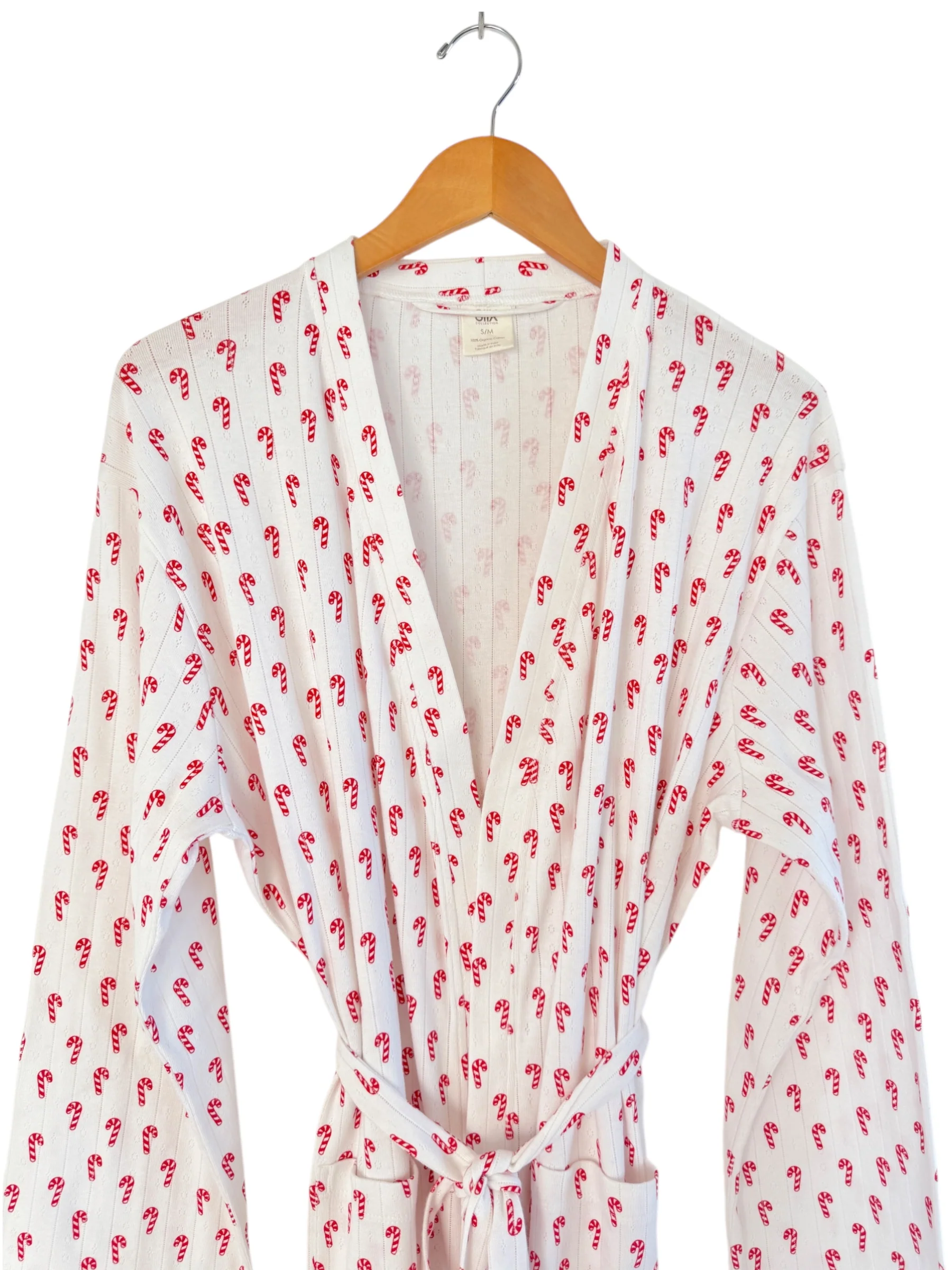 Candy Cane / Organic Pointelle Women's Robe - Image 3