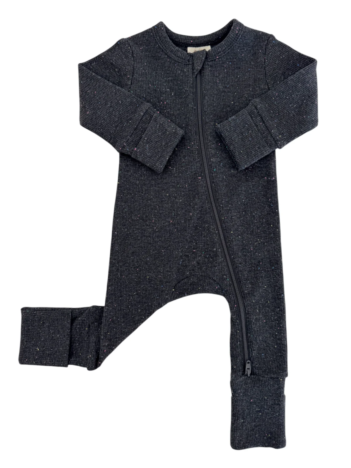 Charcoal Speckle / 2-Way Zip Romper - Image 2