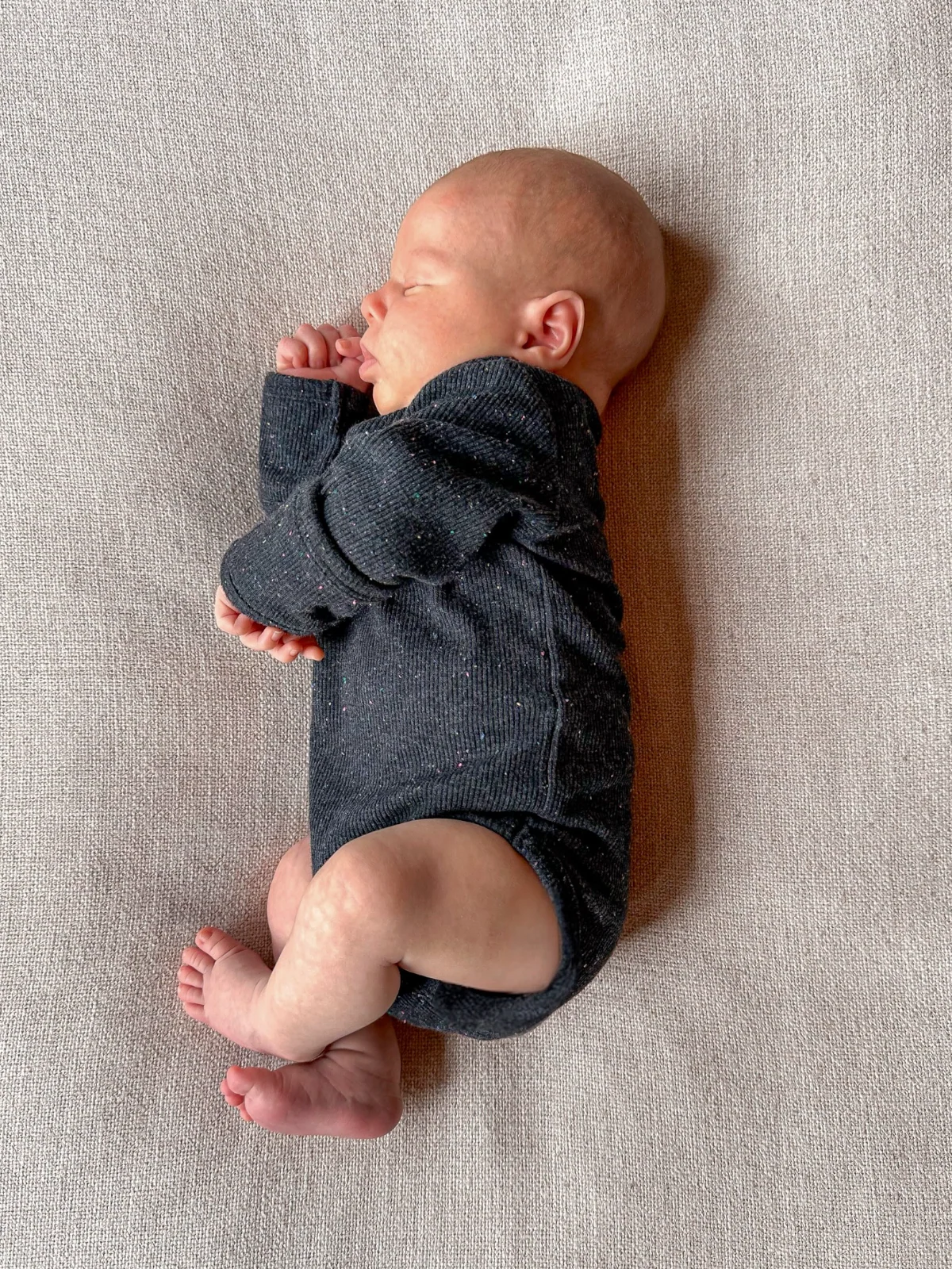 Charcoal Speckle / Long Sleeve Bodysuit