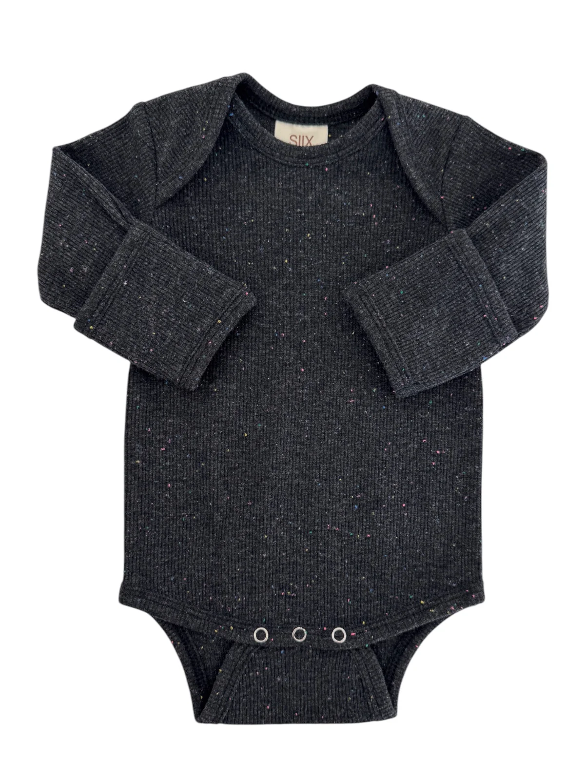 Charcoal Speckle / Long Sleeve Bodysuit - Image 2