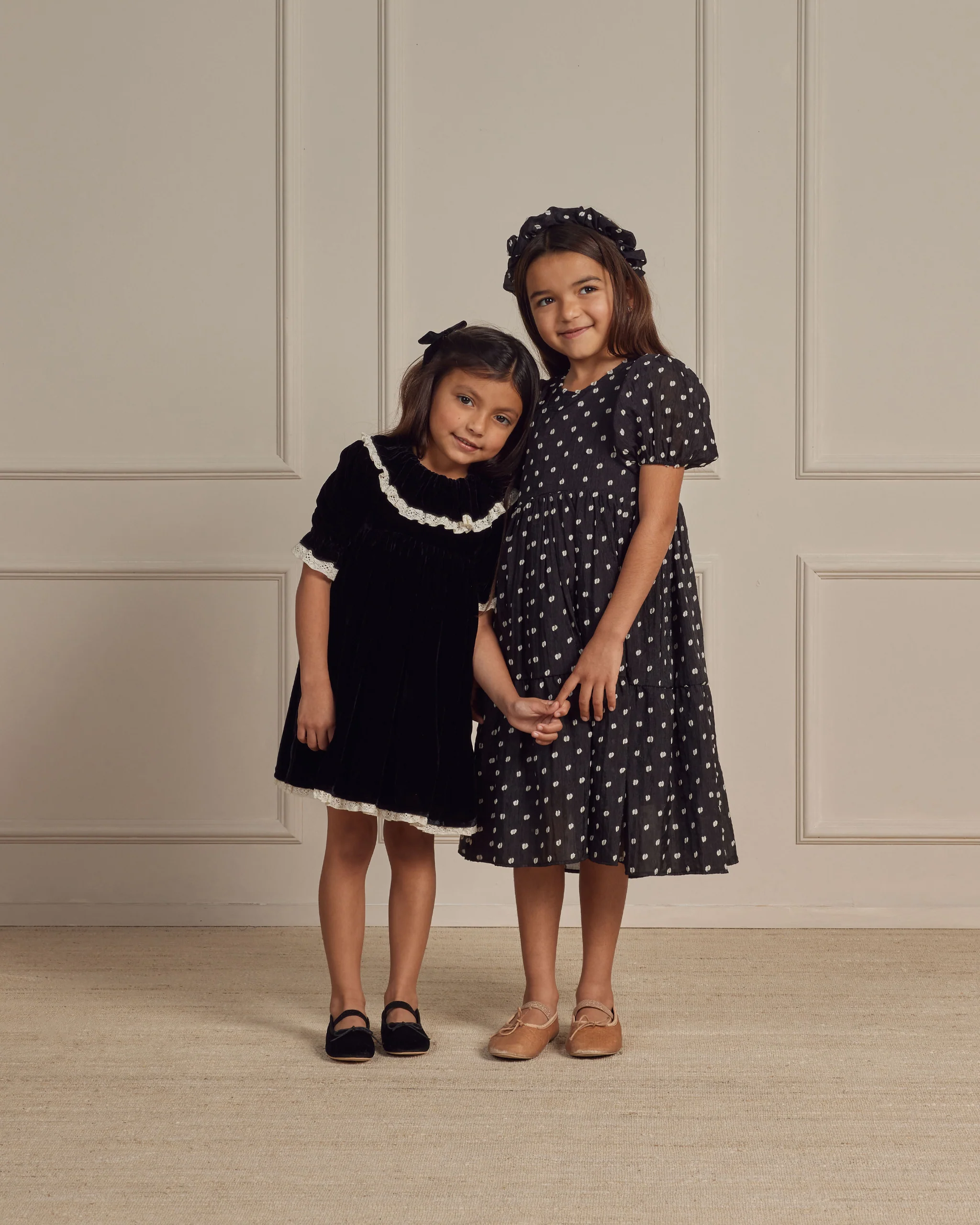 Chloe Dress, Black & Ivory Dot - Image 13