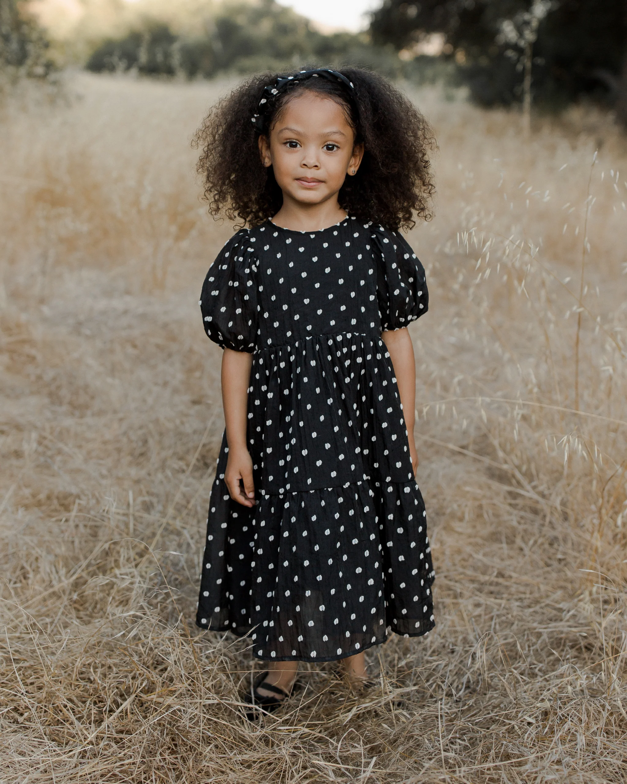 Chloe Dress, Black & Ivory Dot - Image 3