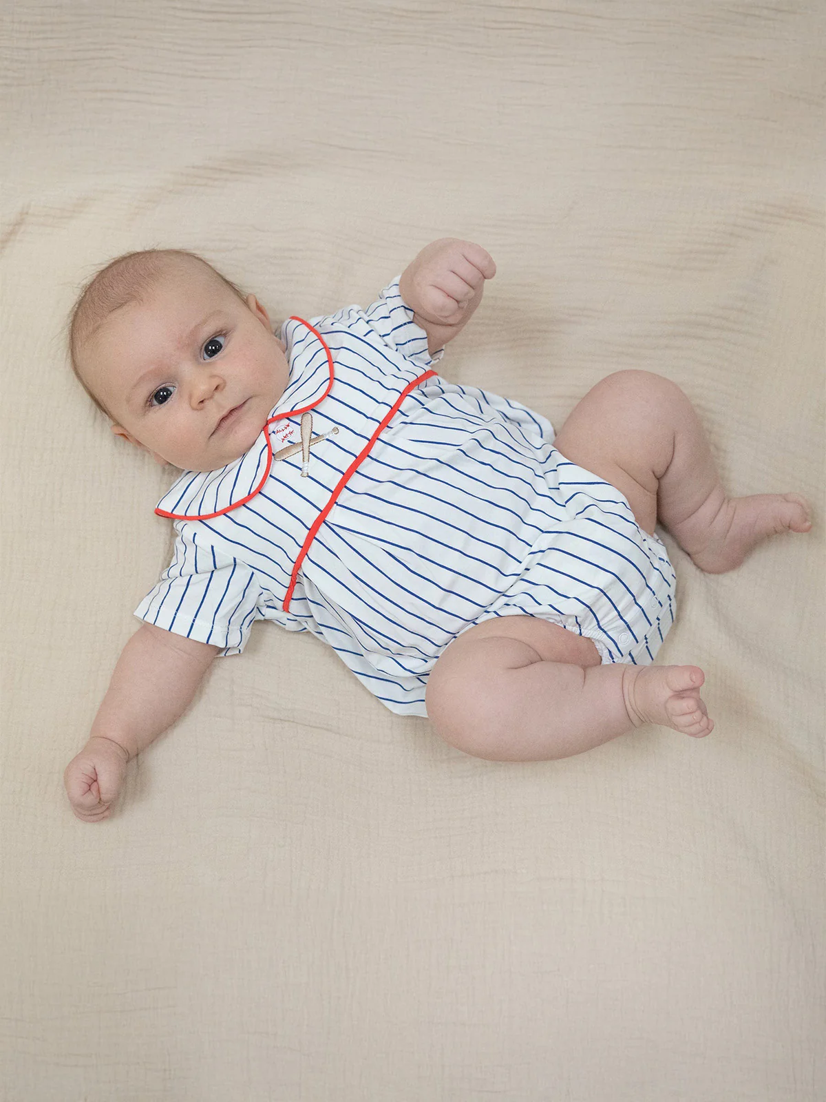 Classic Box Pleat Bubble, Baseball Stripe - Image 2