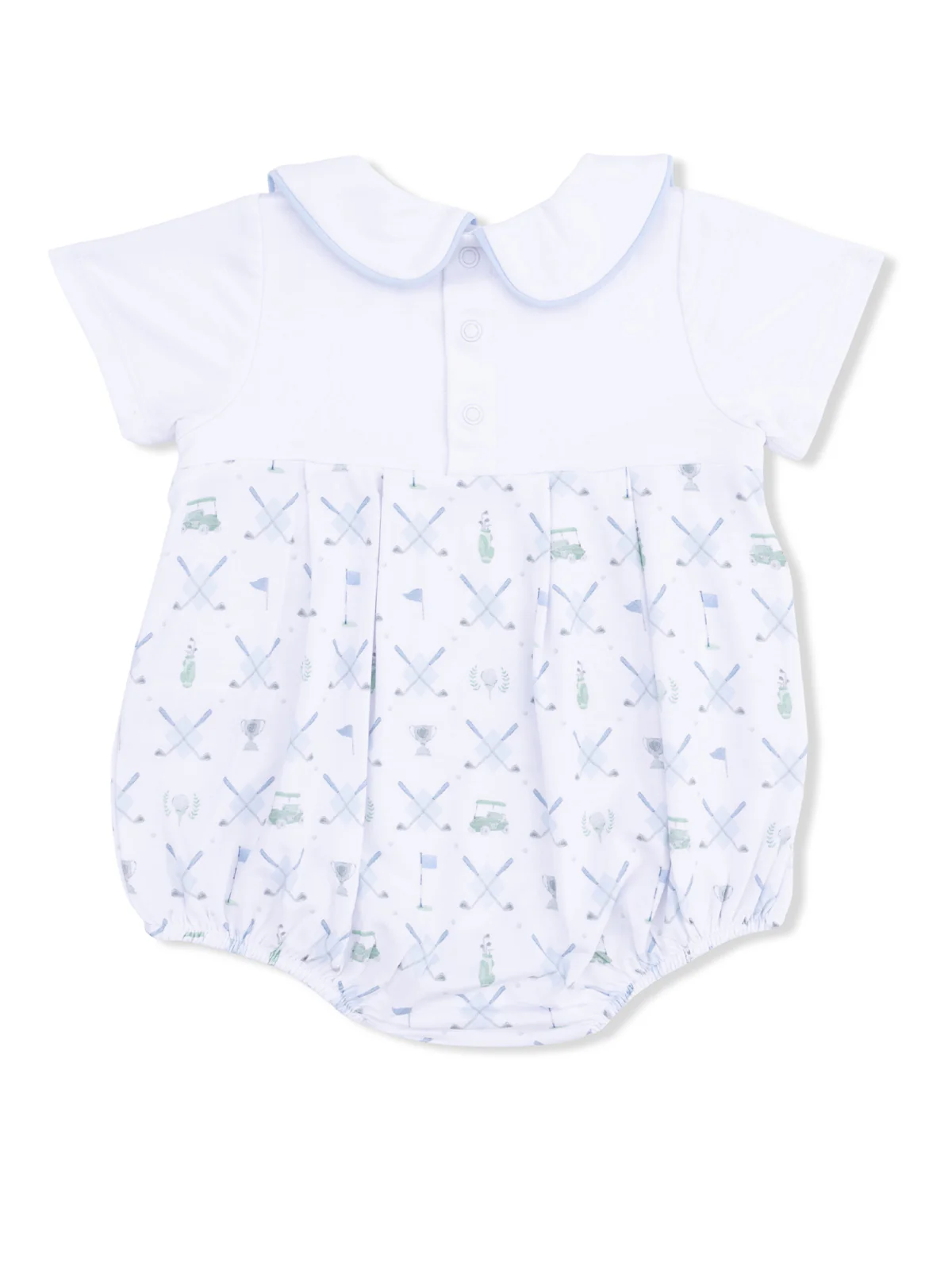 Classic Box Pleat Bubble, Golf Trellis Blue - Image 2