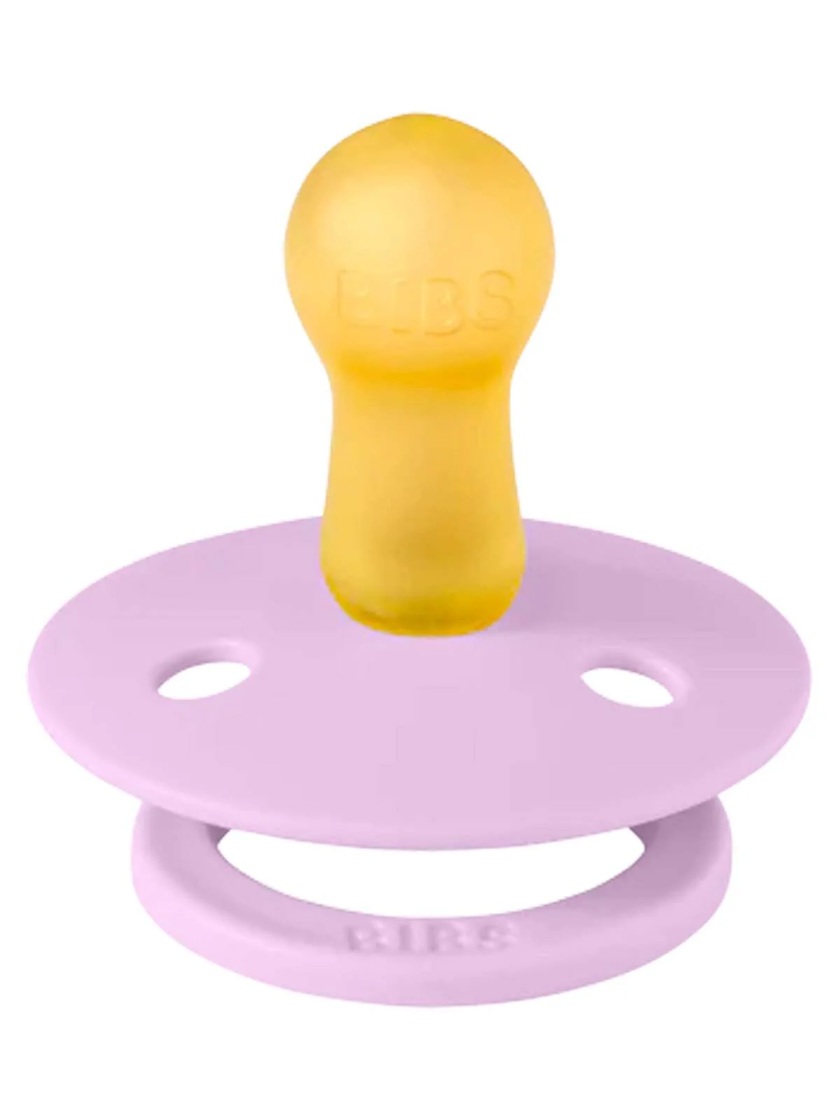 Colour Round Natural Rubber Latex Pacifier 2 Pack, Violet Sky/Mauve - Image 2