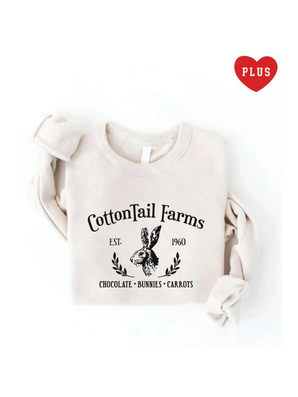 Cottontail Farms Women's Graphic Fleece Sweatshirt, Heather Dust - Image 3