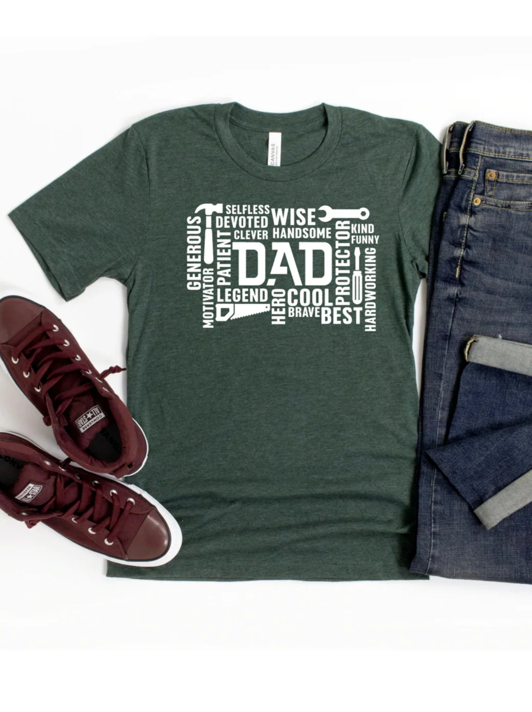 Dad Descriptions Men's Graphic Tee, Forest