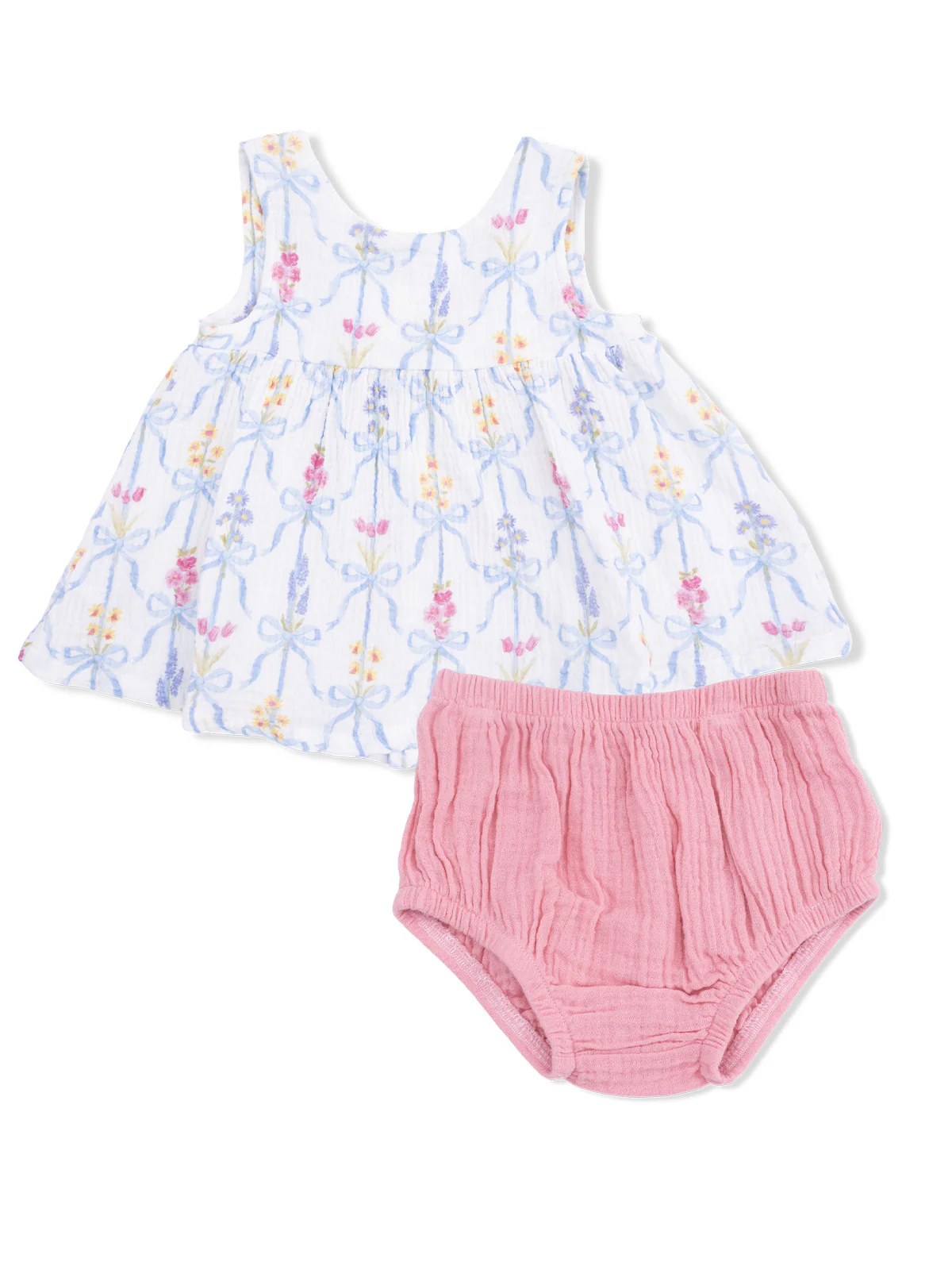 Dress with Bow & Bloomer, Ribbon Bouquets