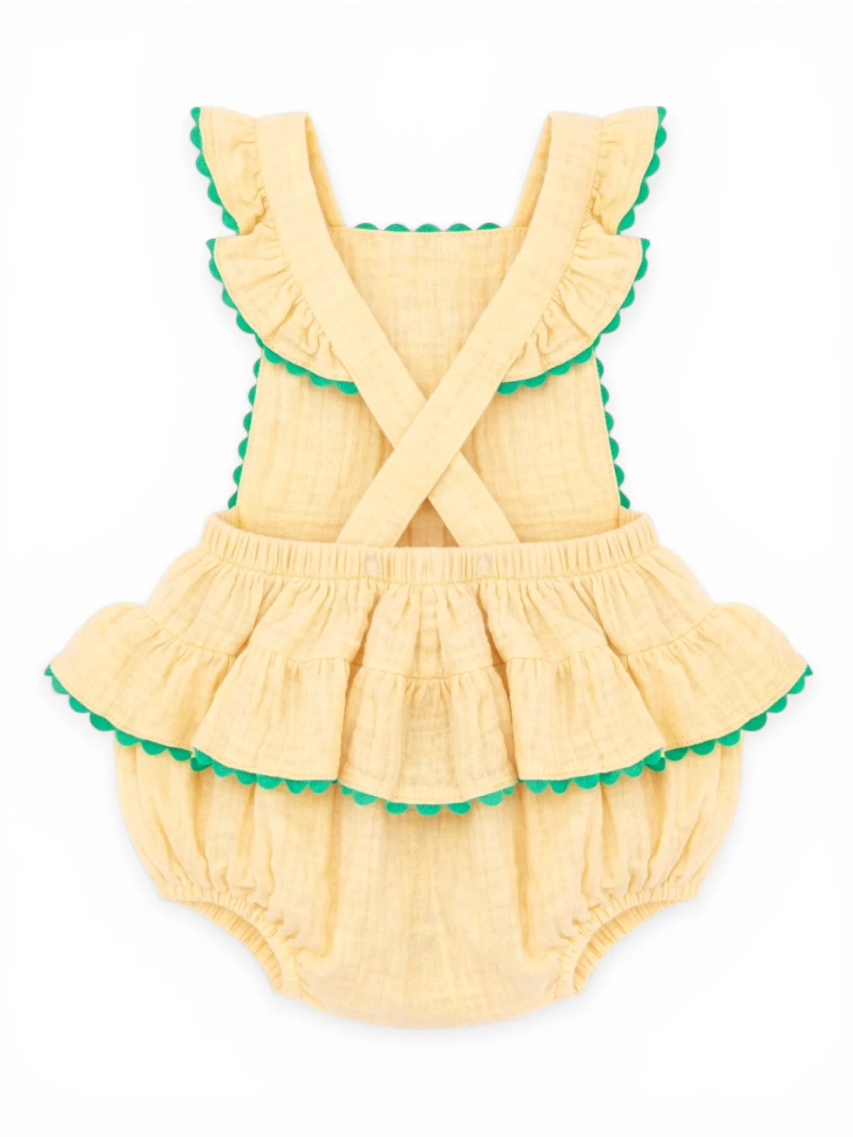 Embroidered Ric Rac Ruffle Sunsuit, G is for Golf - Image 3