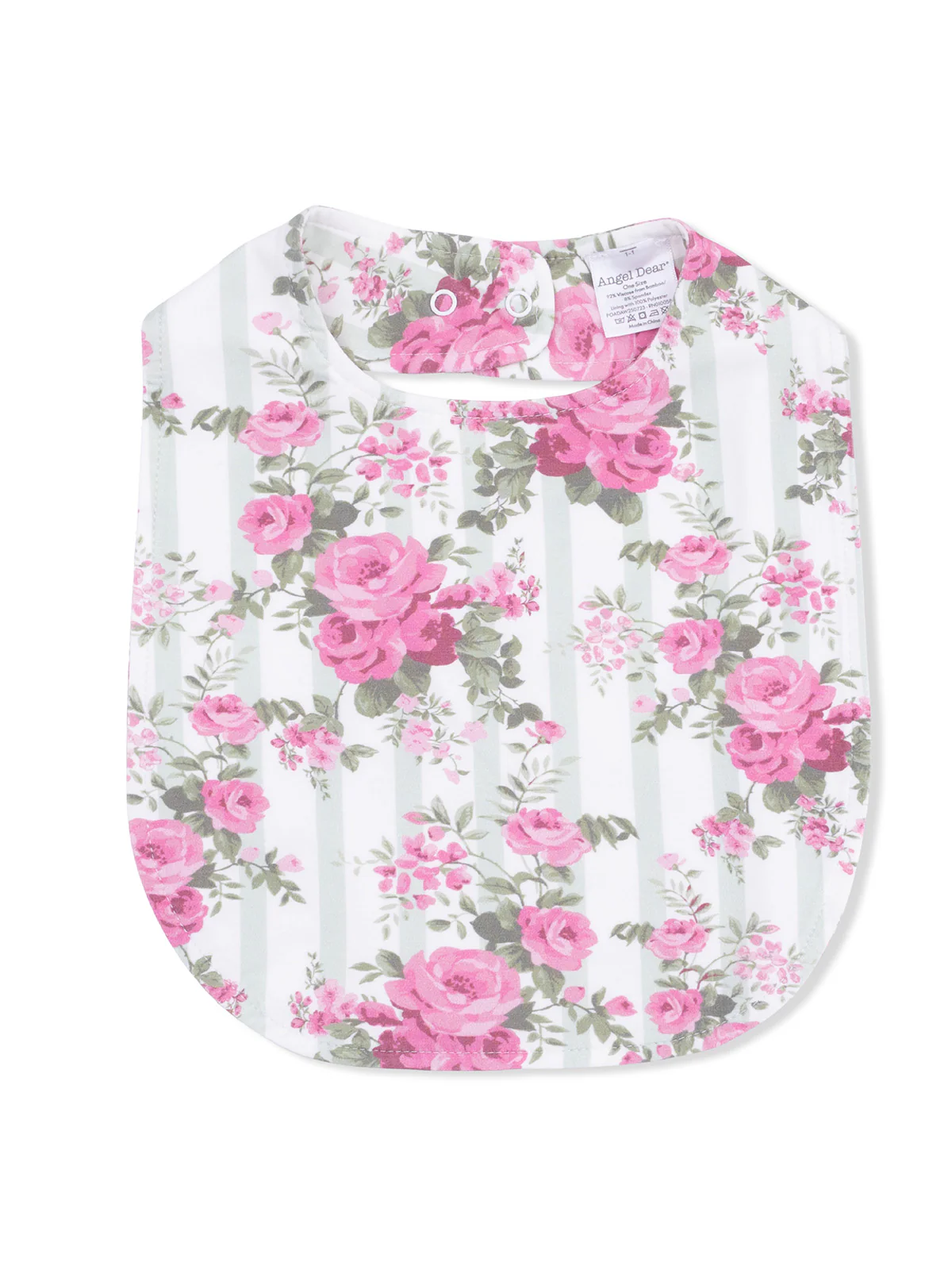 Feeding Bib, Cabbage Rose Stripe