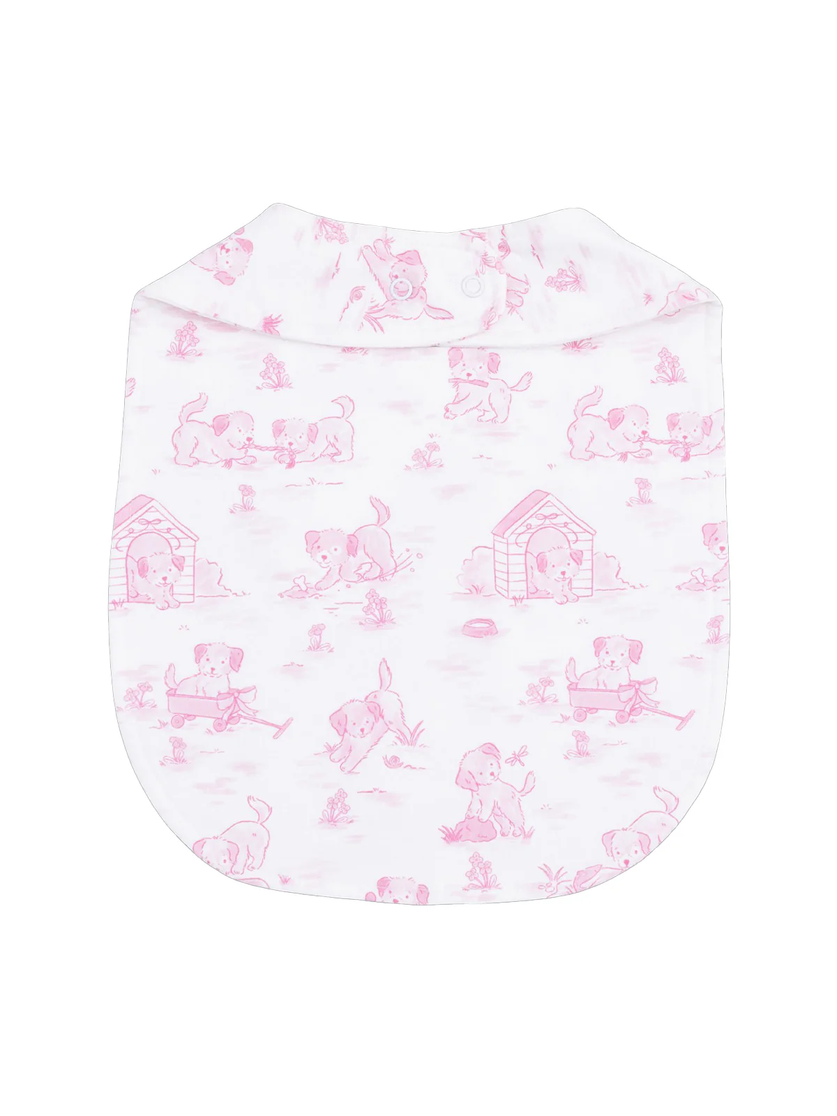 Feeding Bib, Puppy Toile Pink - Image 2