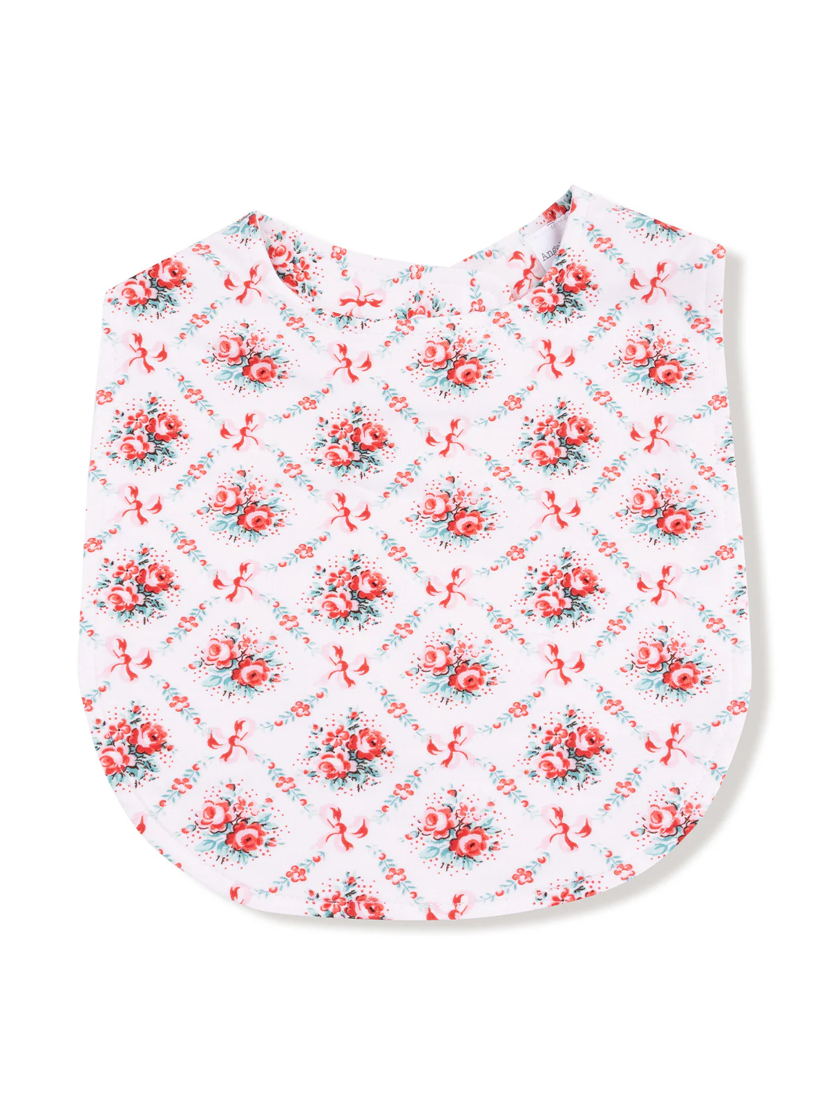 Feeding Bib, Rose Bow Lattice