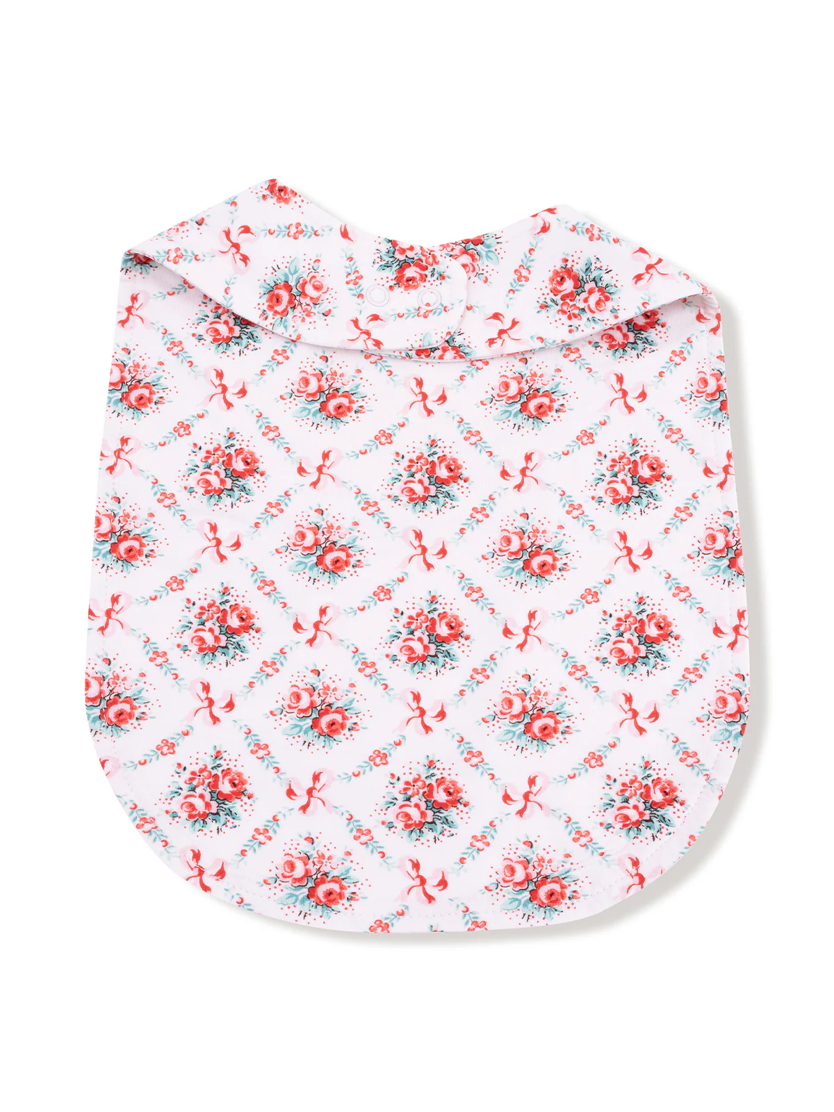 Feeding Bib, Rose Bow Lattice - Image 2