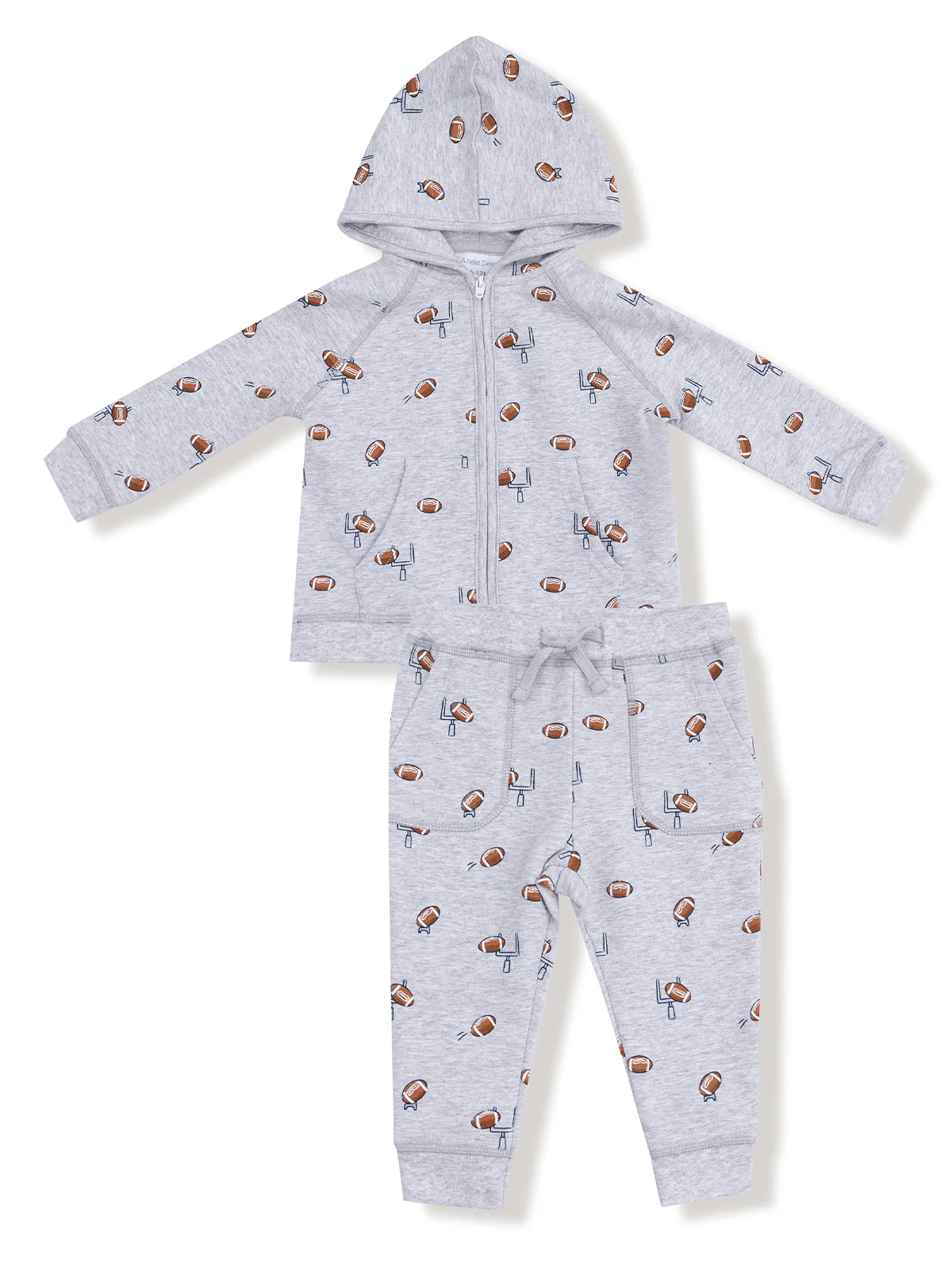 French Terry Hoodie & Jogger Set, Football Field Goal