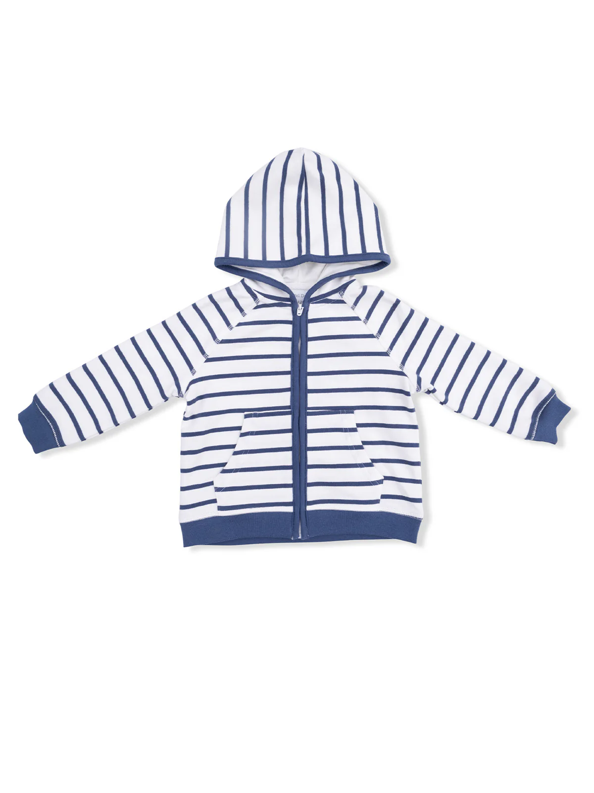 French Terry Zip Hoodie, Oceana Stripe - Image 2
