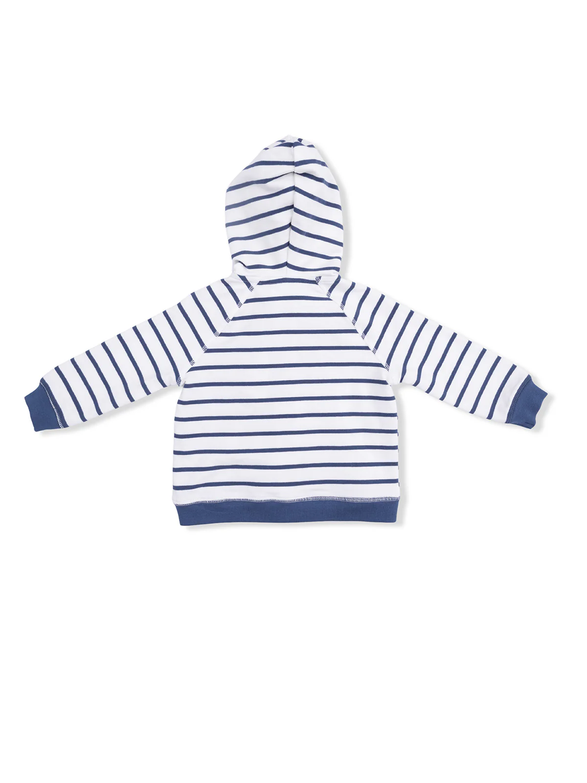 French Terry Zip Hoodie, Oceana Stripe - Image 4