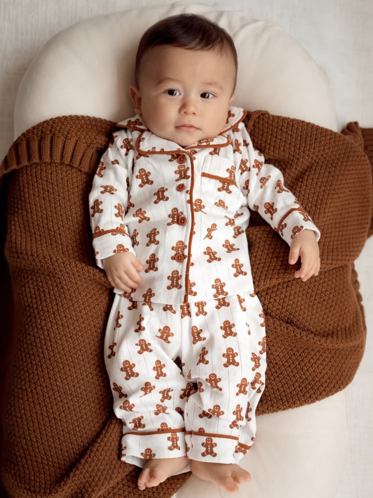 Gingerbread / Organic Pointelle Lounge Set