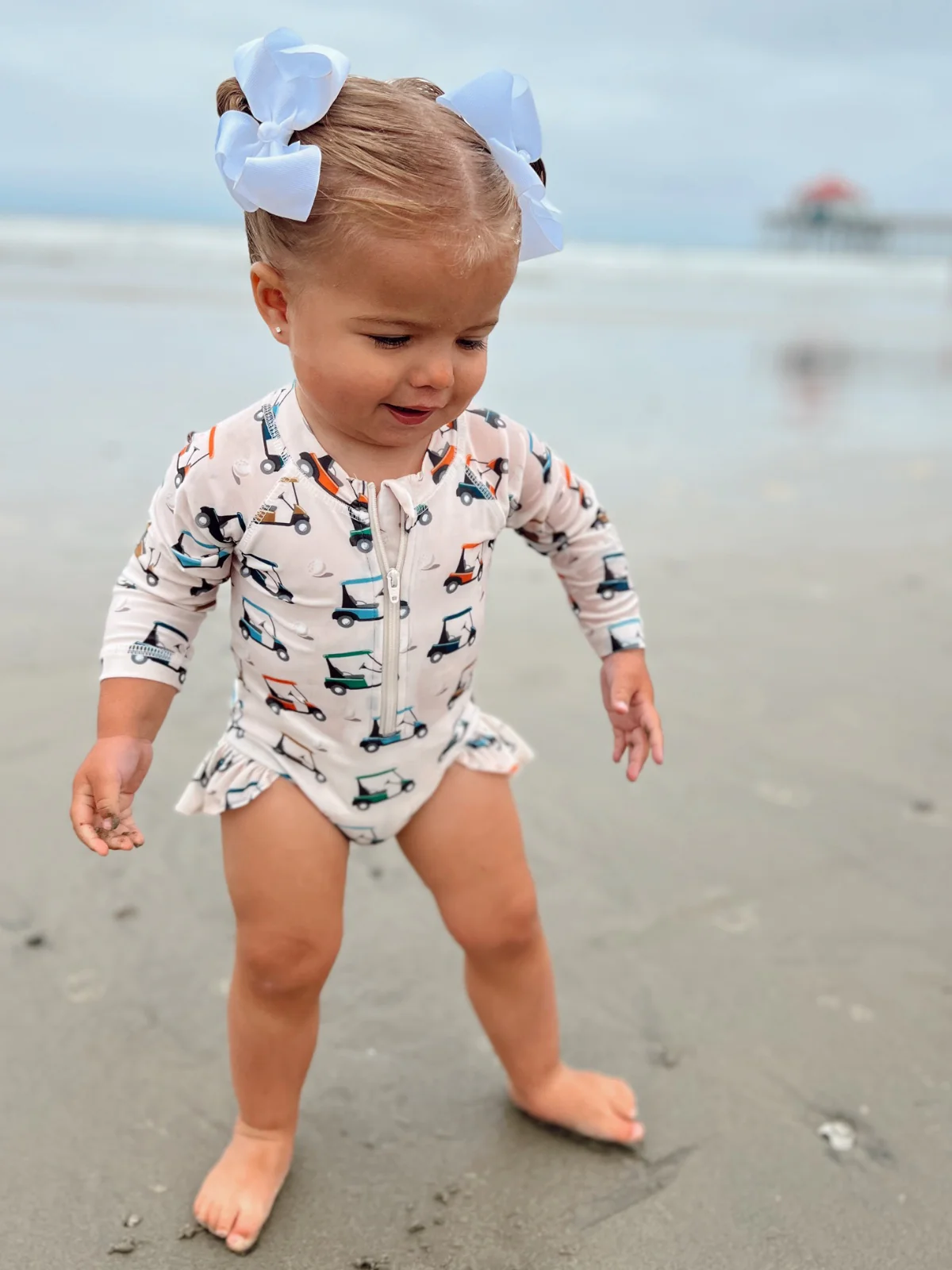 Golf Cart / Skipper Rashguard Swimsuit / UPF 50+ - Image 3