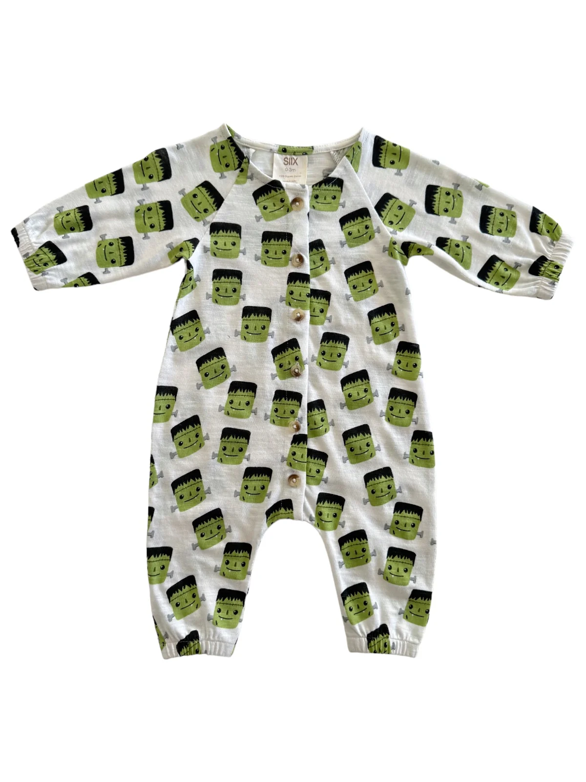 Halloween Monster / Organic Long Sleeve Bay Jumpsuit - Image 2