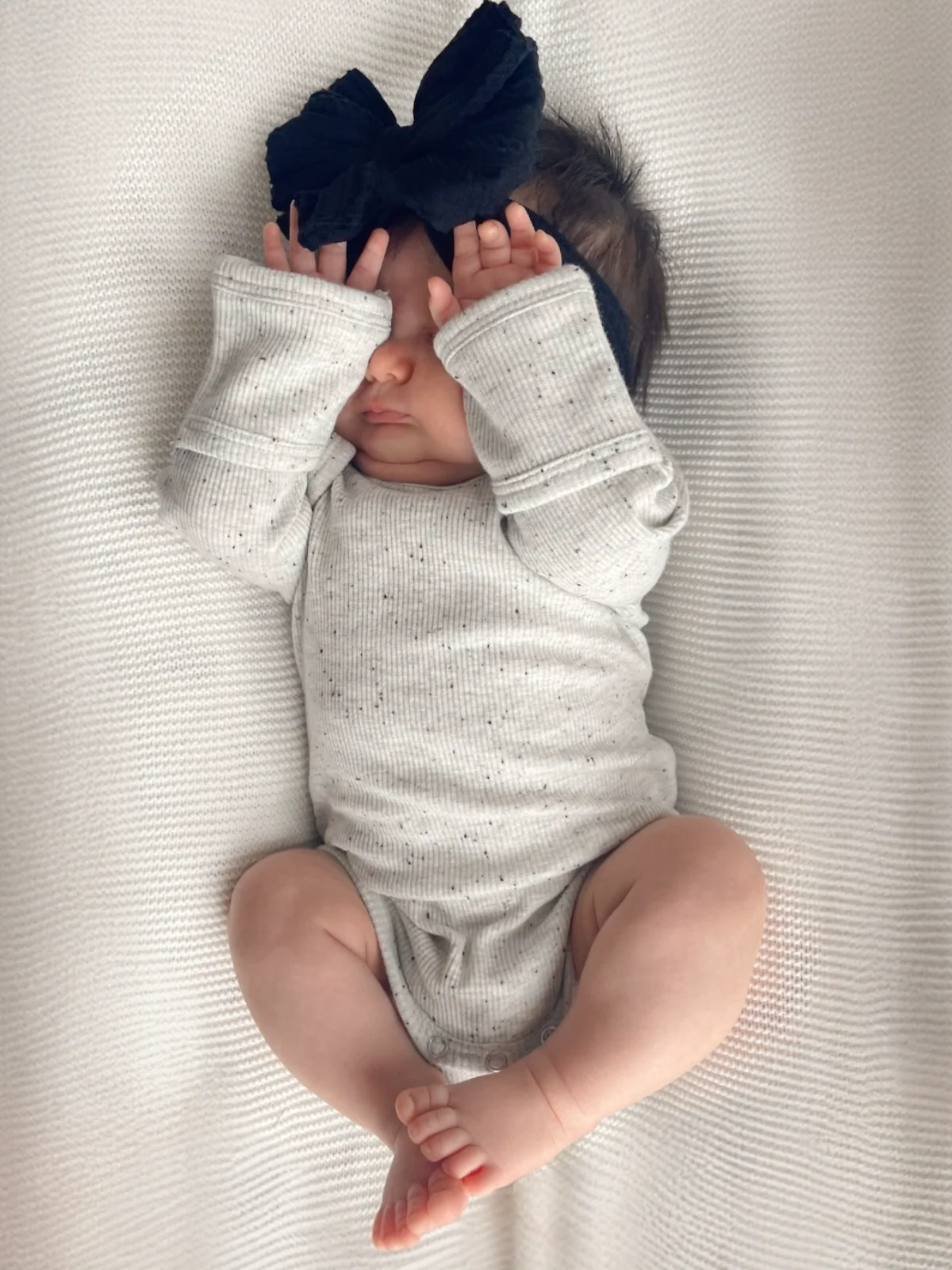 Heather Speckle / Long Sleeve Bodysuit