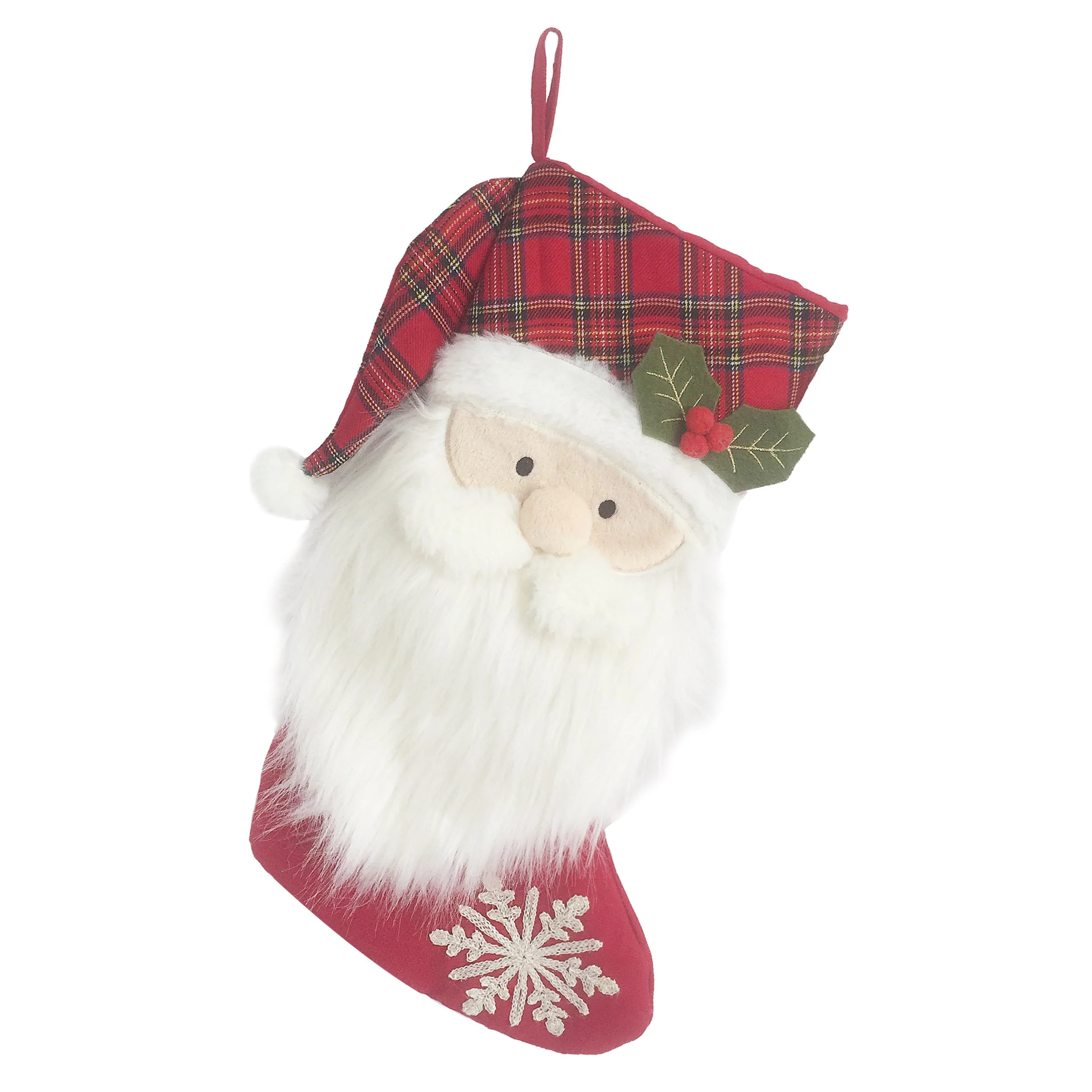 Holiday Stocking, Tartan Santa